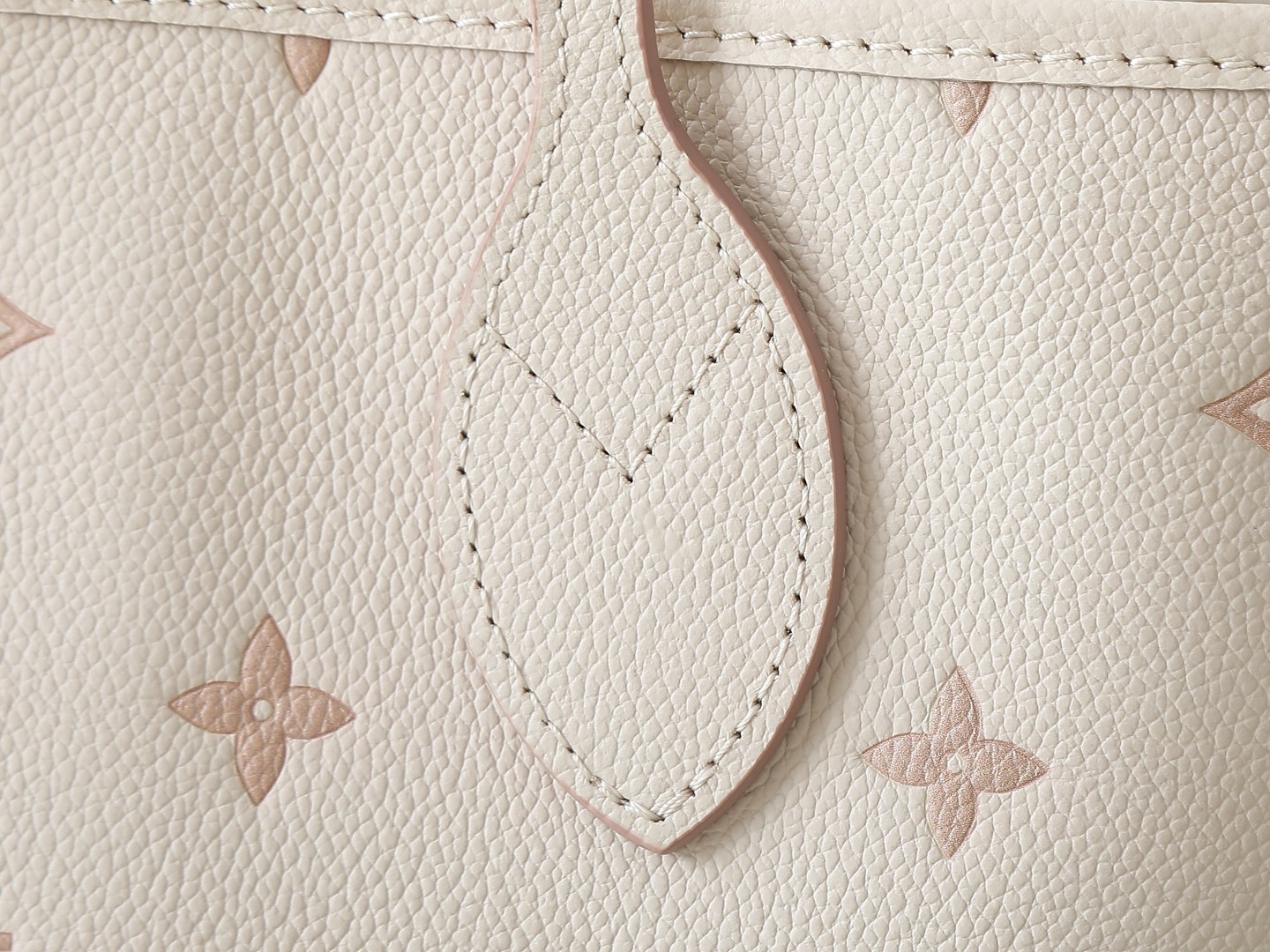 【顶级原单 独家实拍】M14285奶油色 全皮提花购物袋 Neverfull MM 中号手袋 M4568