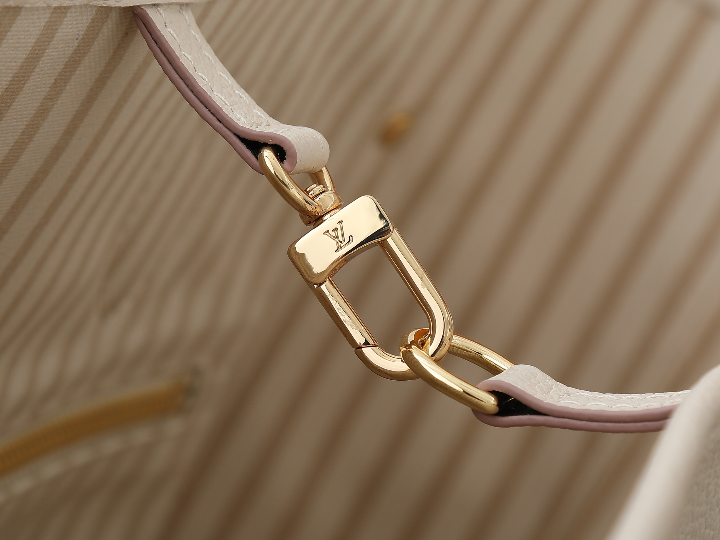 【顶级原单 独家实拍】M14285奶油色 全皮提花购物袋 Neverfull MM 中号手袋 M4568