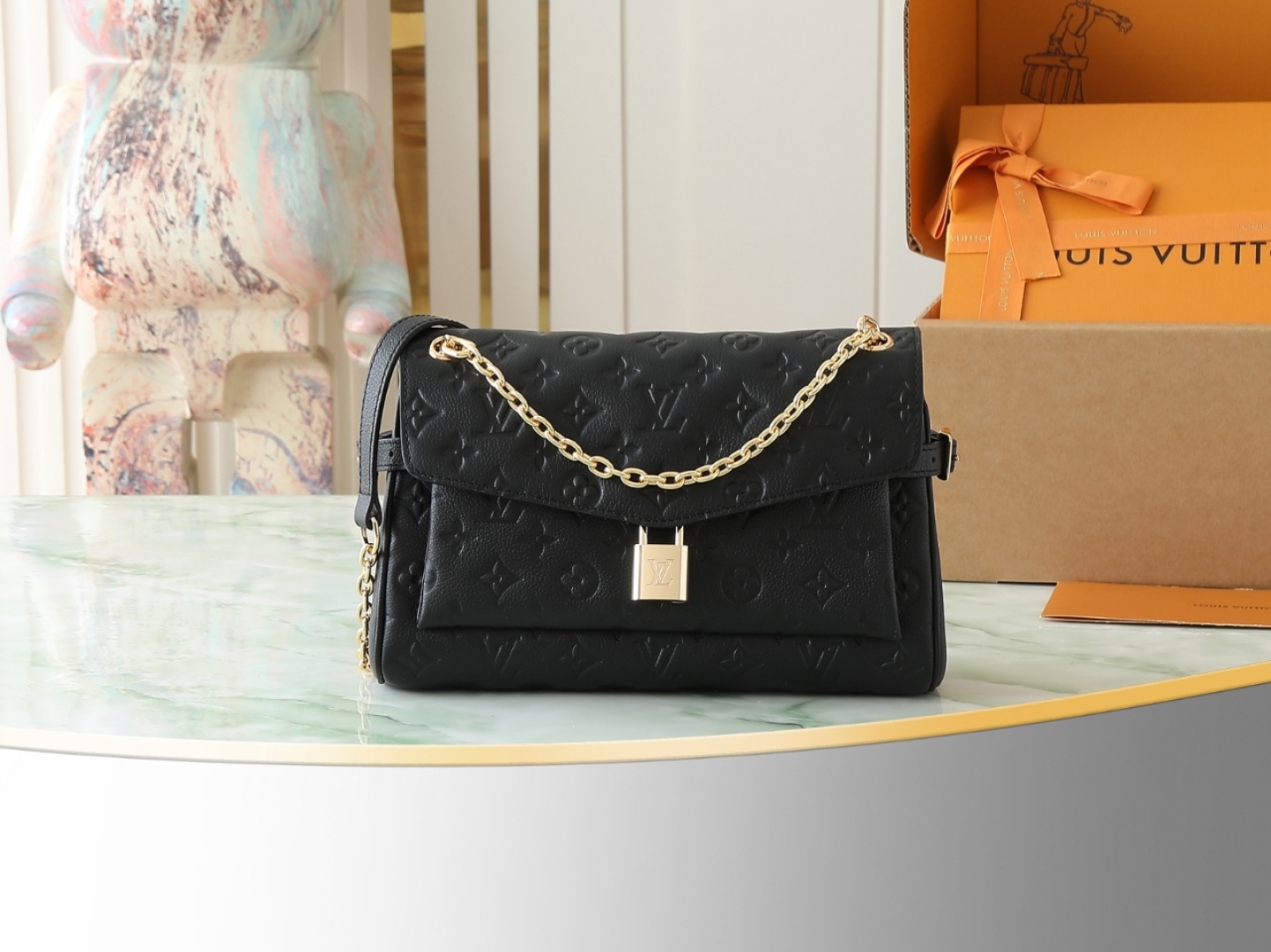 【顶级原单 独家实拍】M14604黑色 全皮压花链条包 当季新款 ANYTIME FLAP BAG 手袋