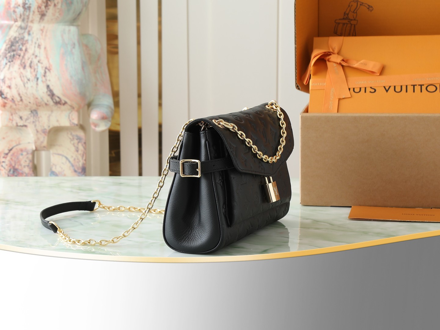 【顶级原单 独家实拍】M14604黑色 全皮压花链条包 当季新款 ANYTIME FLAP BAG 手袋