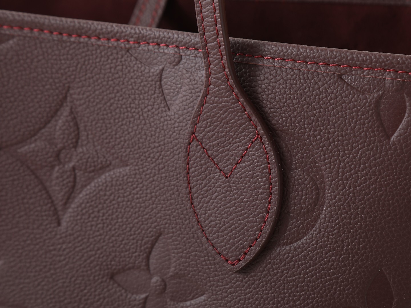 【顶级原单 独家实拍】M46599酒红 M45686 全皮压花购物袋系列 Neverfull 中号手袋