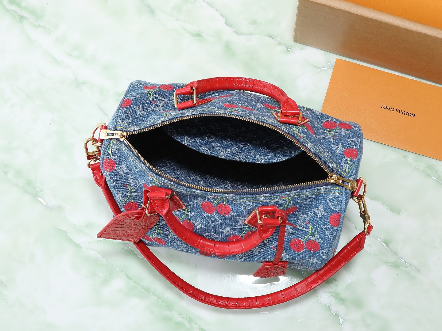 【顶级原单 独家实拍】N87627樱桃🍒 LV X TM Speedy Soft 30 手袋 本款Sof