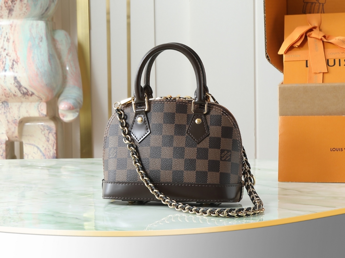 【顶级原单 独家实拍】M14339啡格 链条贝壳包 Alma Mini LV&I 手袋 LV&I系列推出