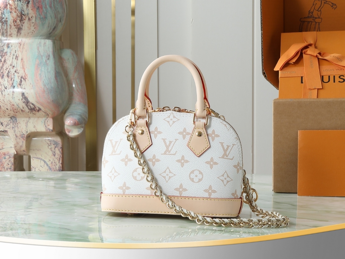 【顶级原单 独家实拍】M14339白花 链条贝壳包 Alma Mini LV&I 手袋 LV&I系列推出