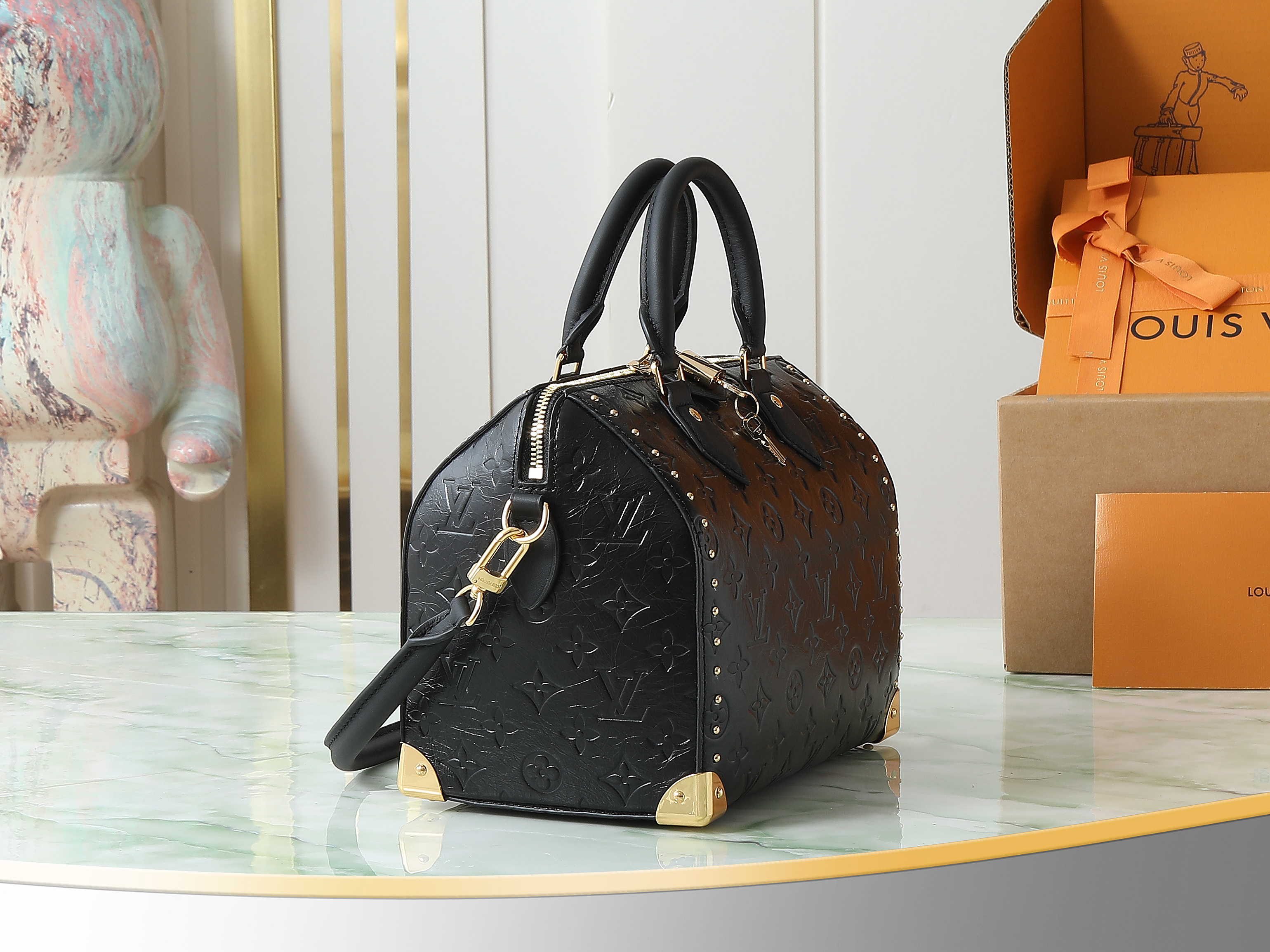 【顶级原单 独家实拍】M26392 黑色 本款,Speedy Trunk 25手袋以现代视角重新诠释经典