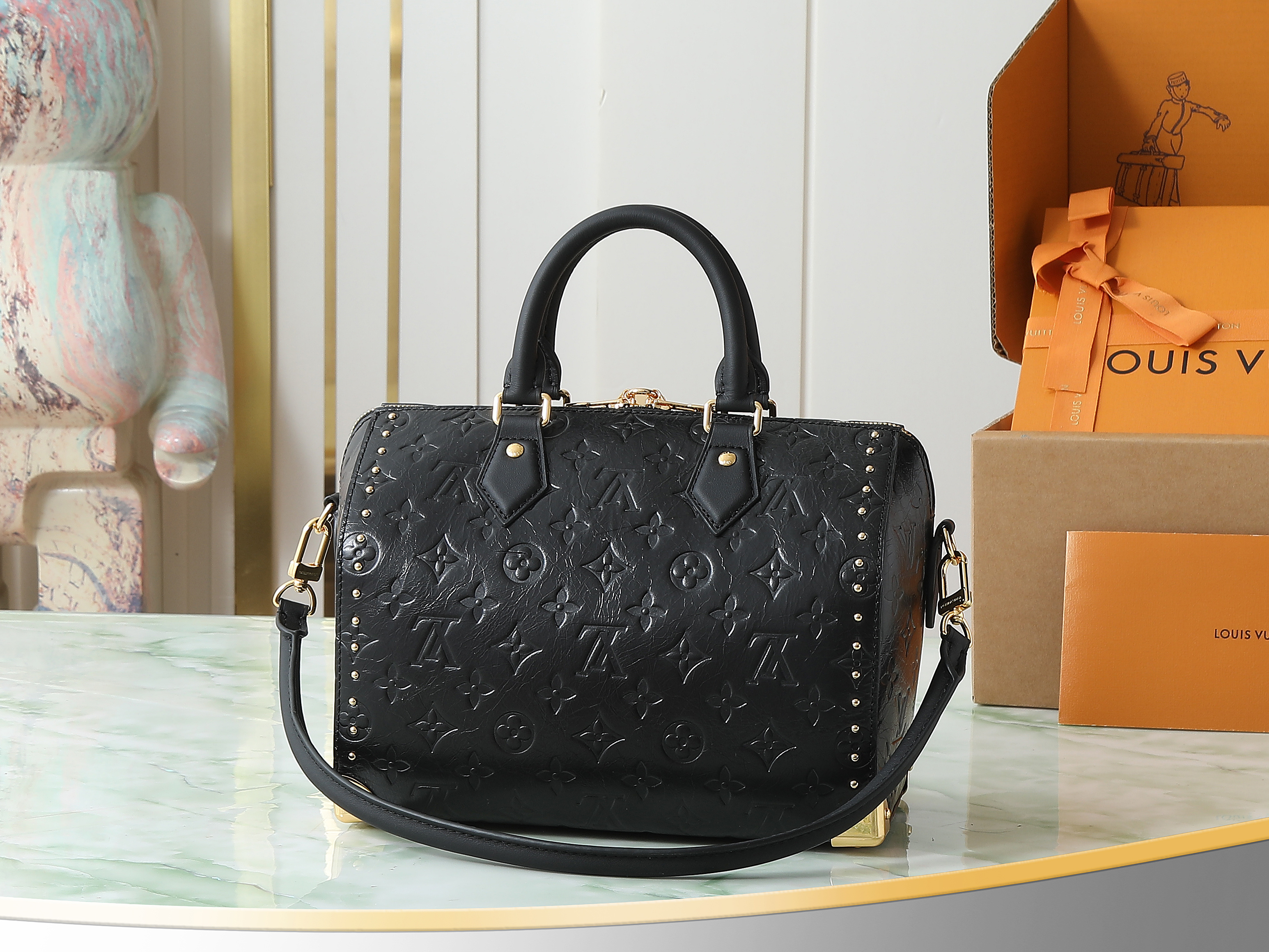 【顶级原单 独家实拍】M26392 黑色 本款,Speedy Trunk 25手袋以现代视角重新诠释经典