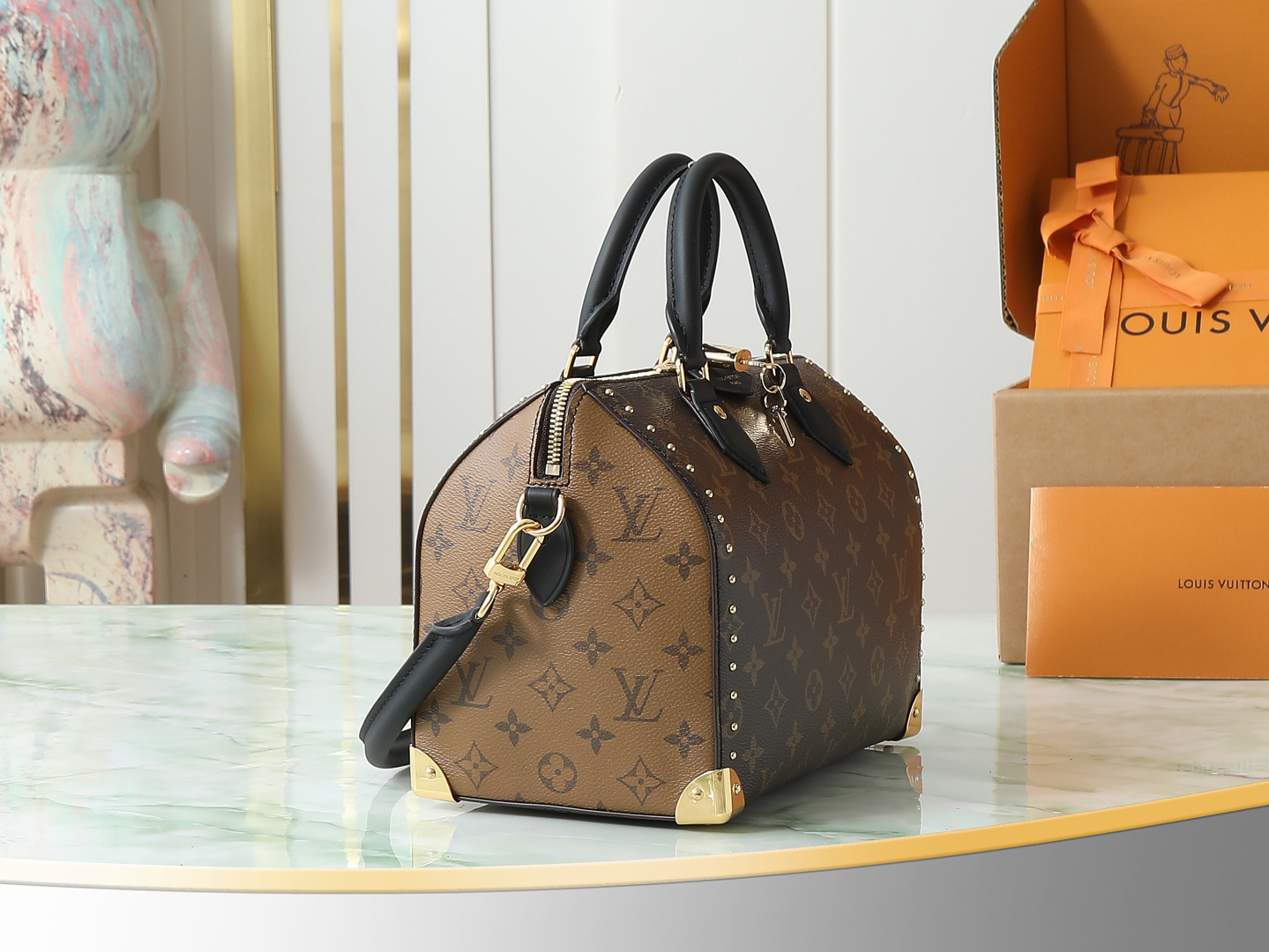 【顶级原单 独家实拍】M26181老花 走秀款单肩包 Trunk Speedy 25 手袋 路易威登 T