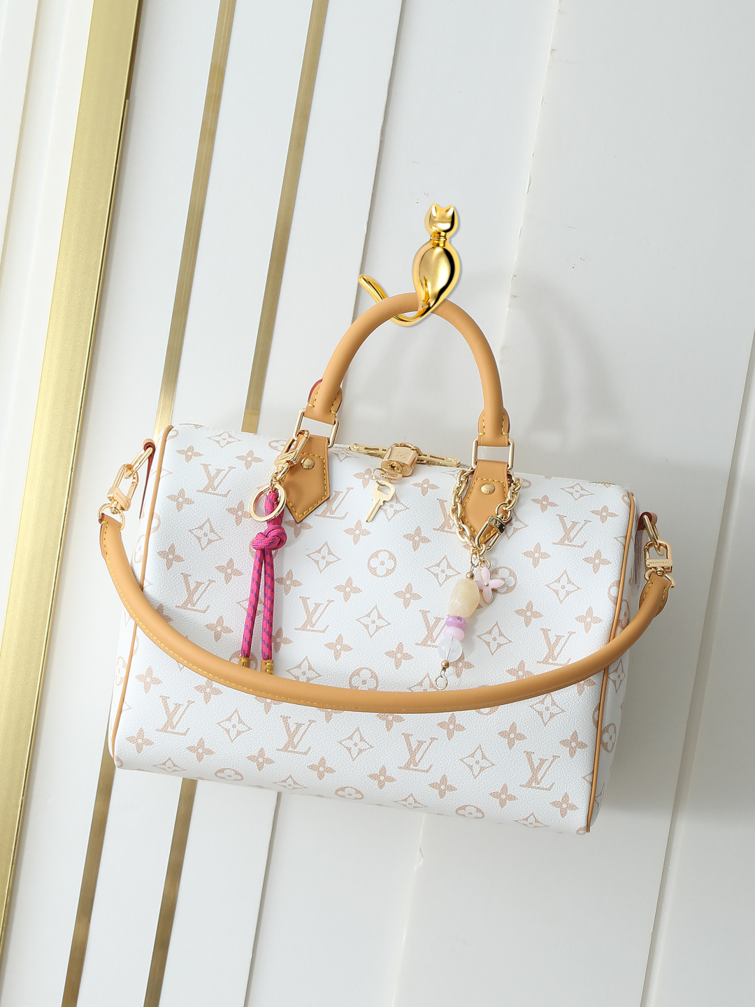 M15108 bolso almohada speedy flor blanca nueva temporada bolso SPEEDY SOFT 30 LUCKY