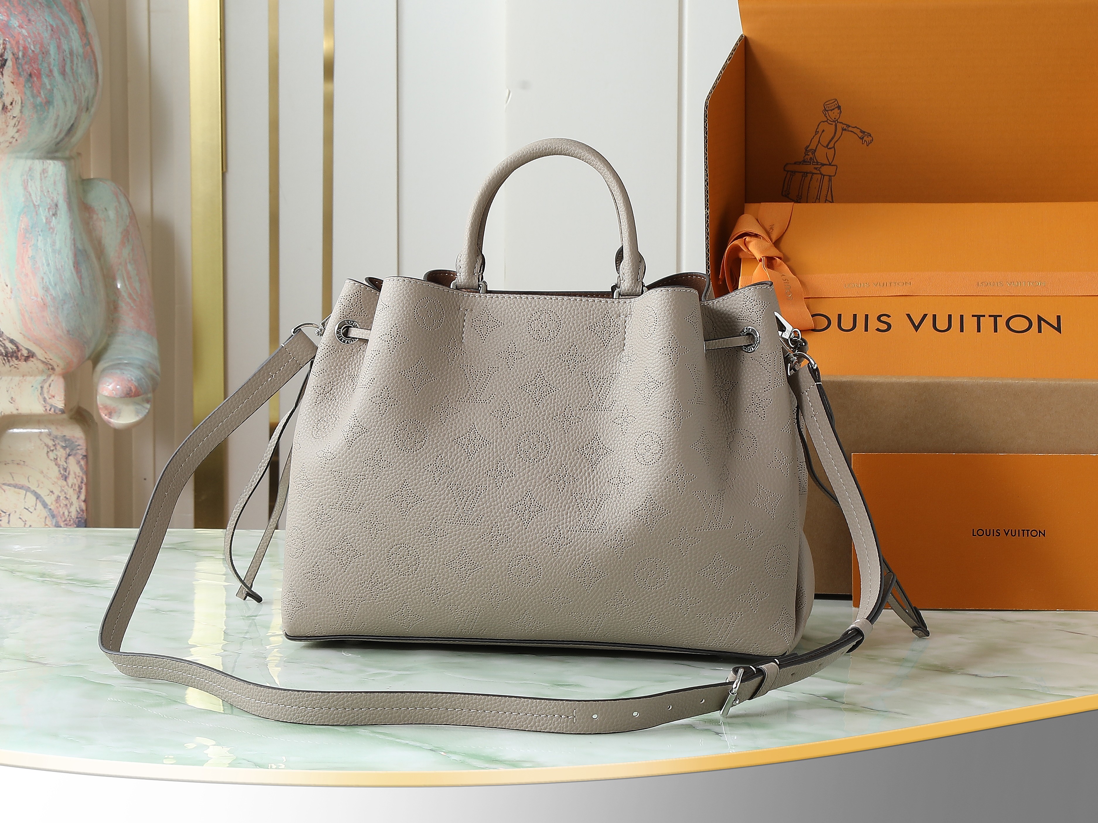 【顶级原单,独家实拍】M59201象灰 全皮购物袋系列 M59200 本款 Bella Tote 手袋巧