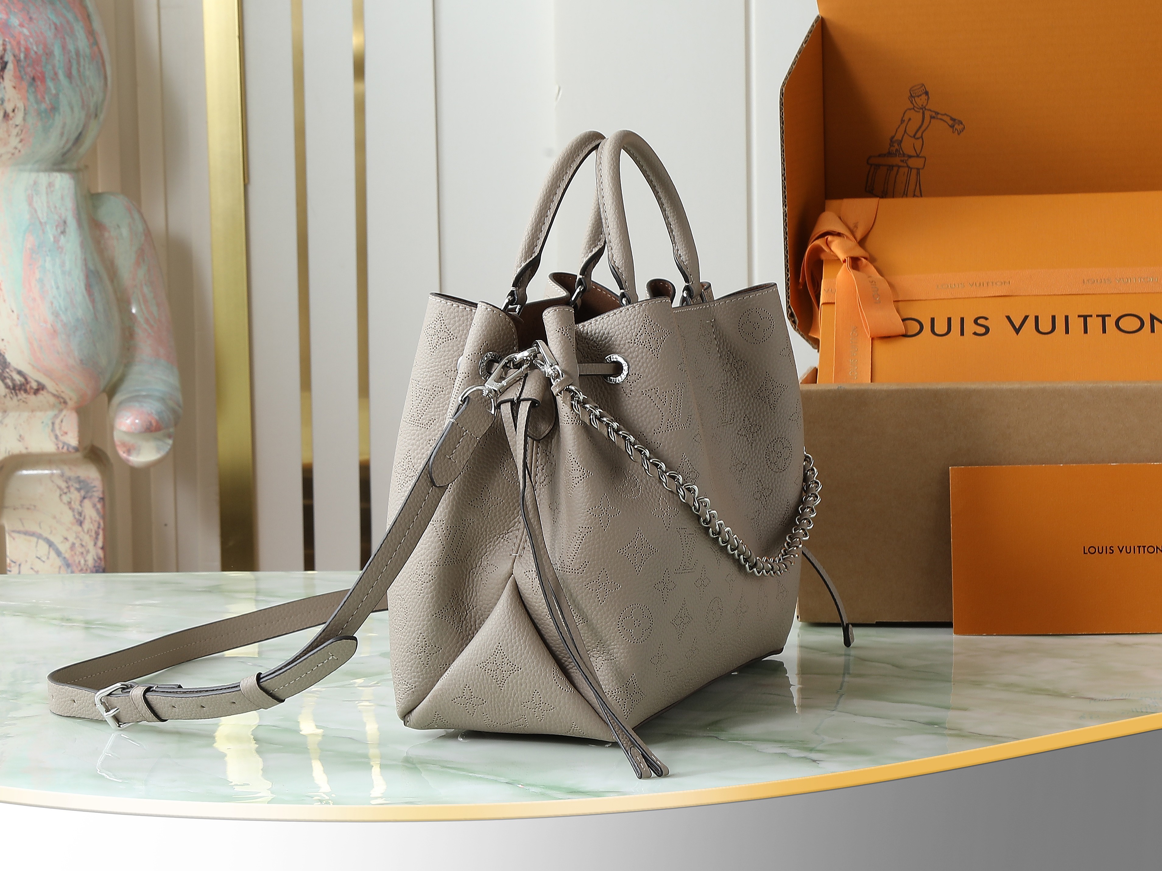 【顶级原单,独家实拍】M59201象灰 全皮购物袋系列 M59200 本款 Bella Tote 手袋巧