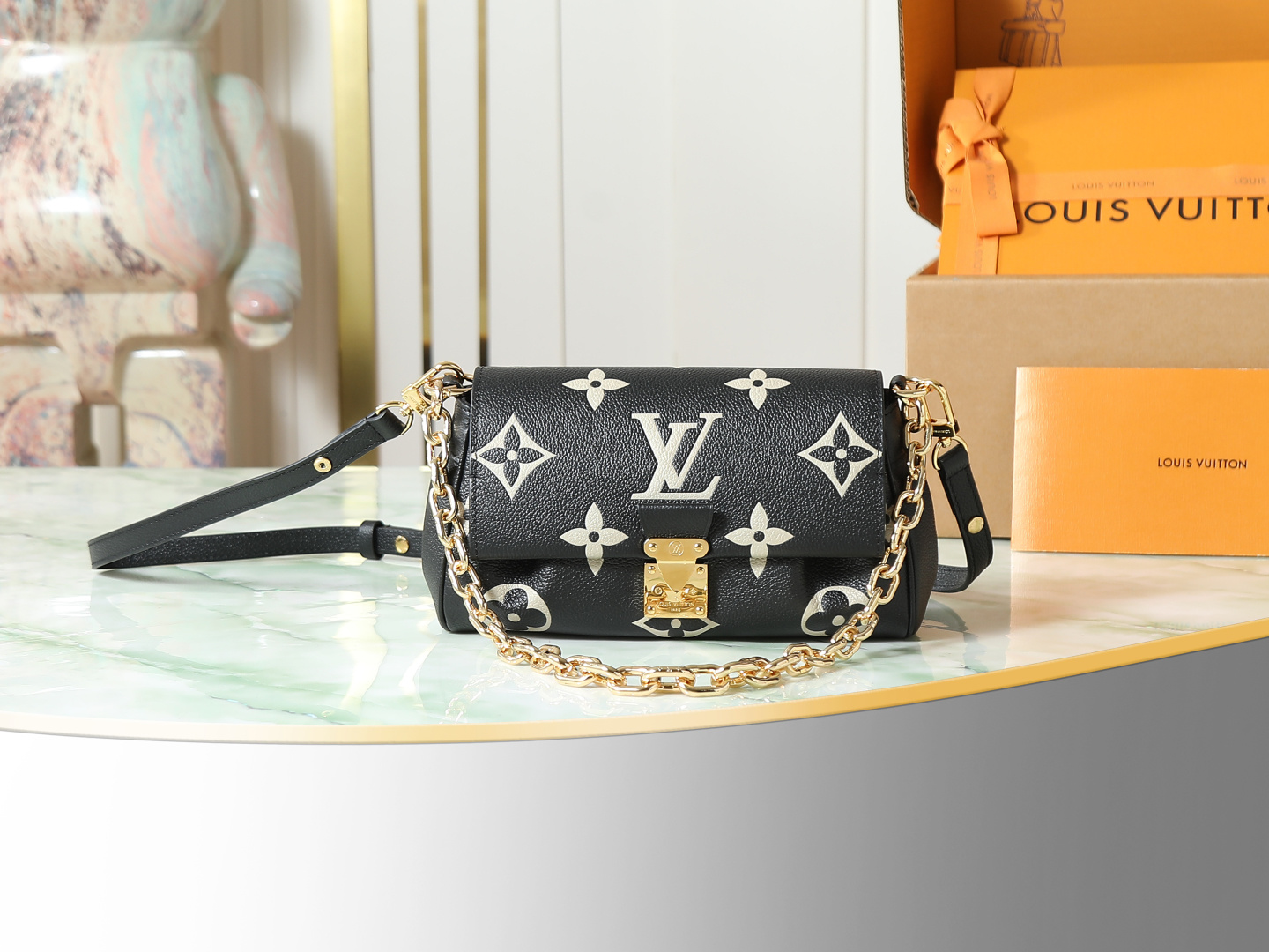 P640 [Pedido original superior, toma real exclusiva] M45859 El bolso favorito de la serie 100% cuero serigrafiado en ne…