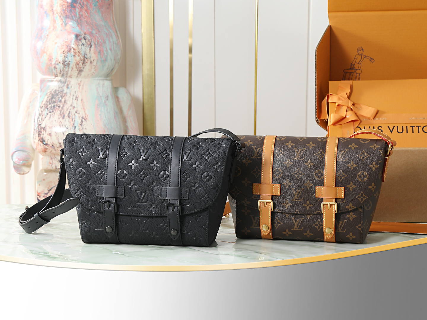 M28324 M28115 Bolso de cartero retro para presbicia para hombre Christopher Postman
