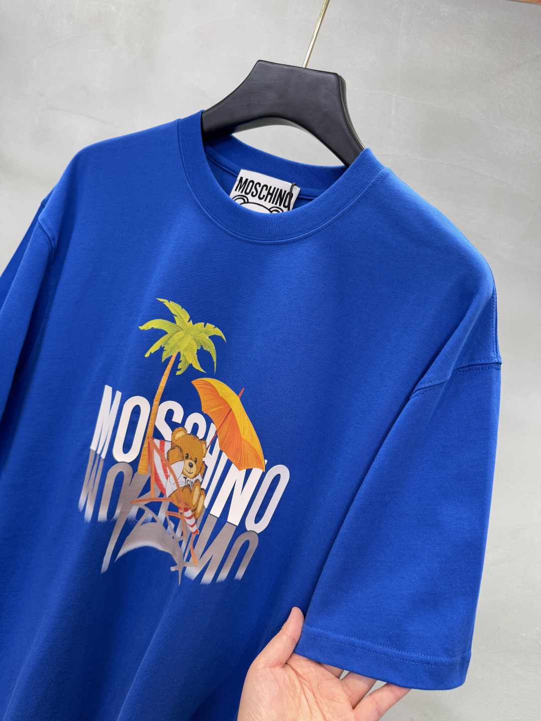 Moschino Street Style Cotton T-Shirt: Graphic Prints, Soft Cotton, Various Colors - 图片 6