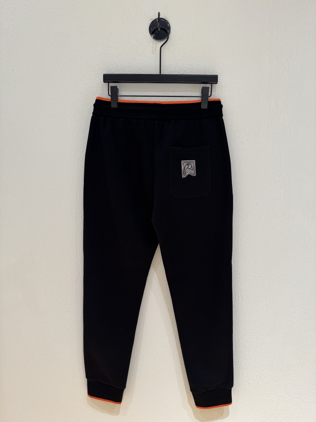 Hermes Men's Black Sweat Suit Set with Hoodie and Joggers, Orange Trim 11 cmp i1756242055490 7576 0 9