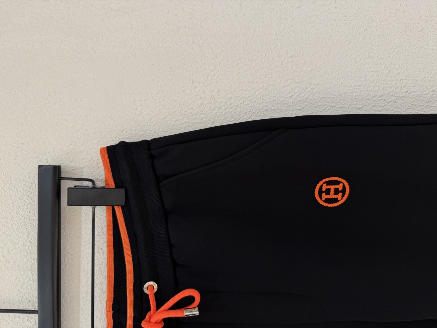Hermes Men's Black Sweat Suit Set with Hoodie and Joggers, Orange Trim 5 cmp i1756242064400 748 0 3