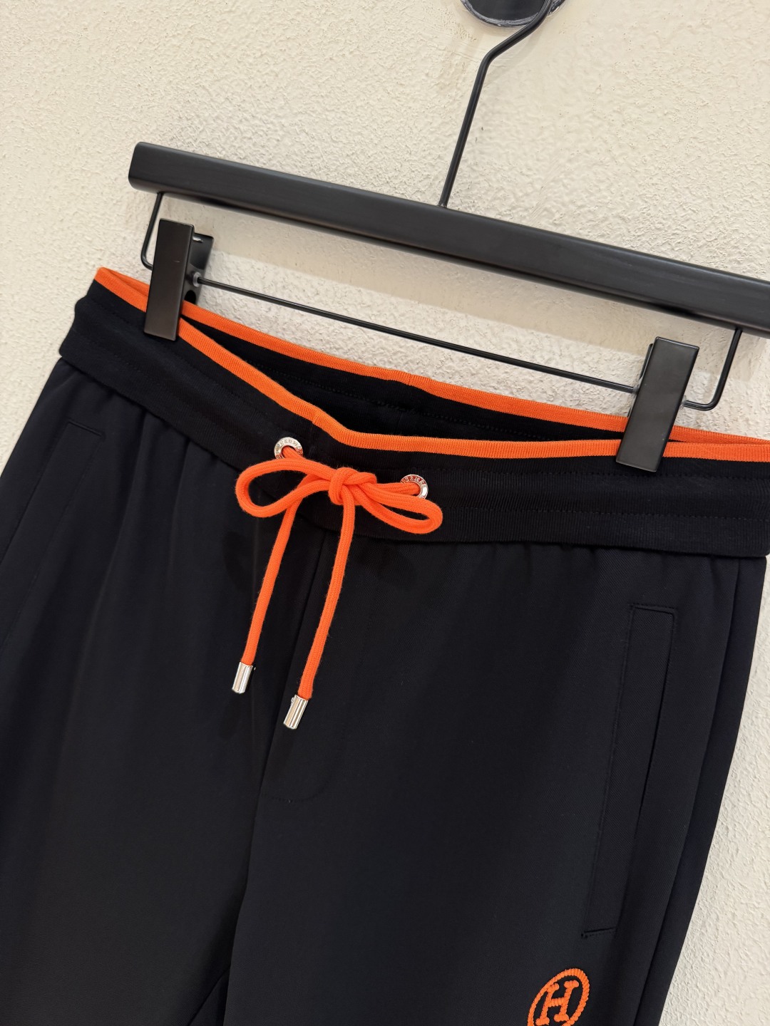 Hermes Black Hoodie and Joggers Set with Orange Trim & Horse Embroidery 3 cmp i1756599871258 1196 0 2