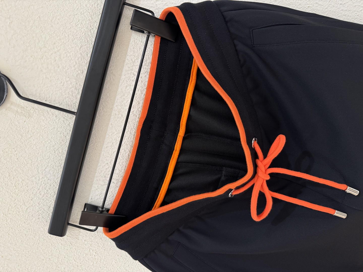 Hermes Black Hoodie and Joggers Set with Orange Trim & Horse Embroidery 6 cmp i1756599875655 753 0 5
