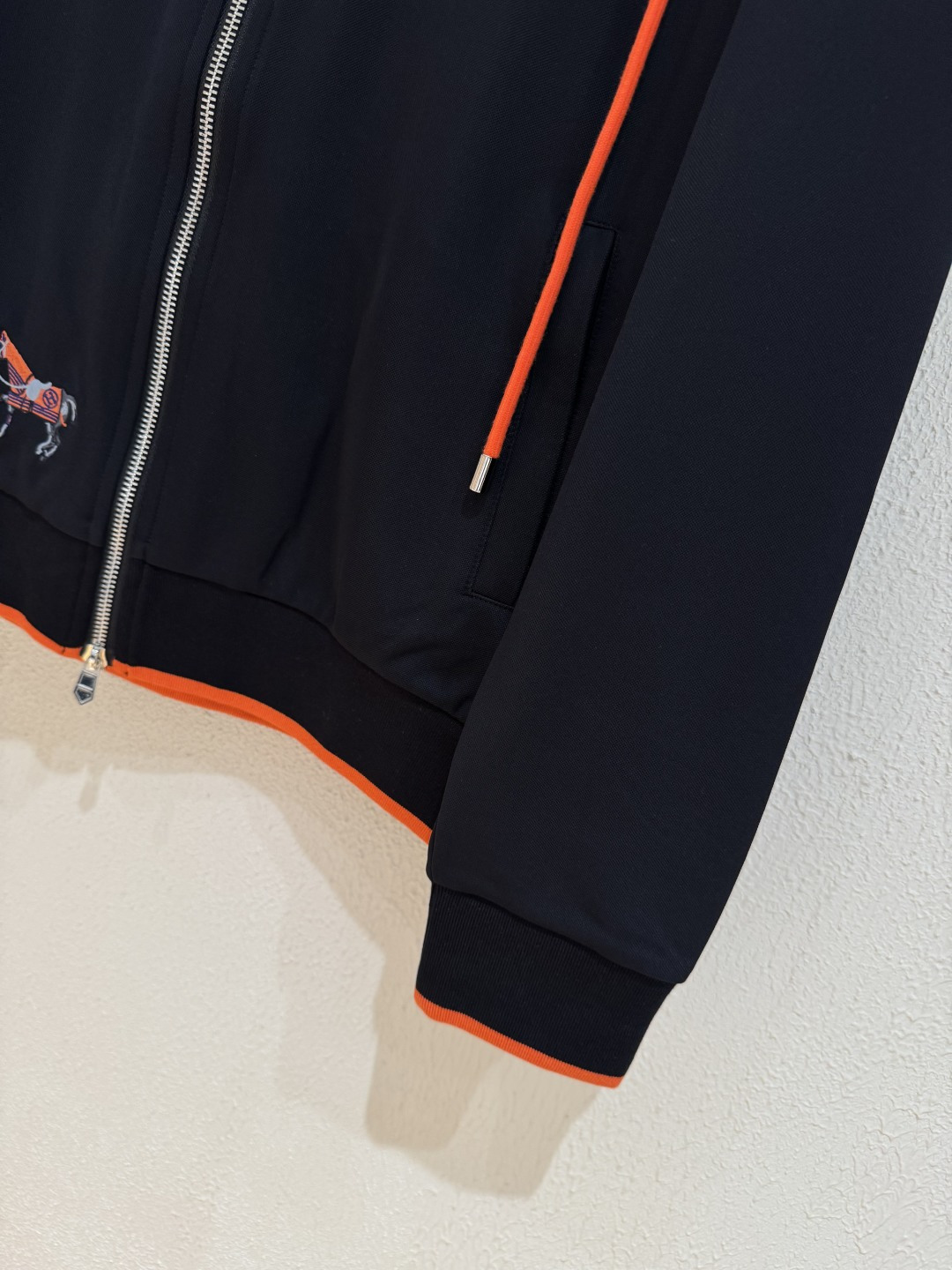 Hermes Men's Navy Blue Hoodie and Joggers Set with Orange Trim 7 cmp i1756599884755 2094 0 6