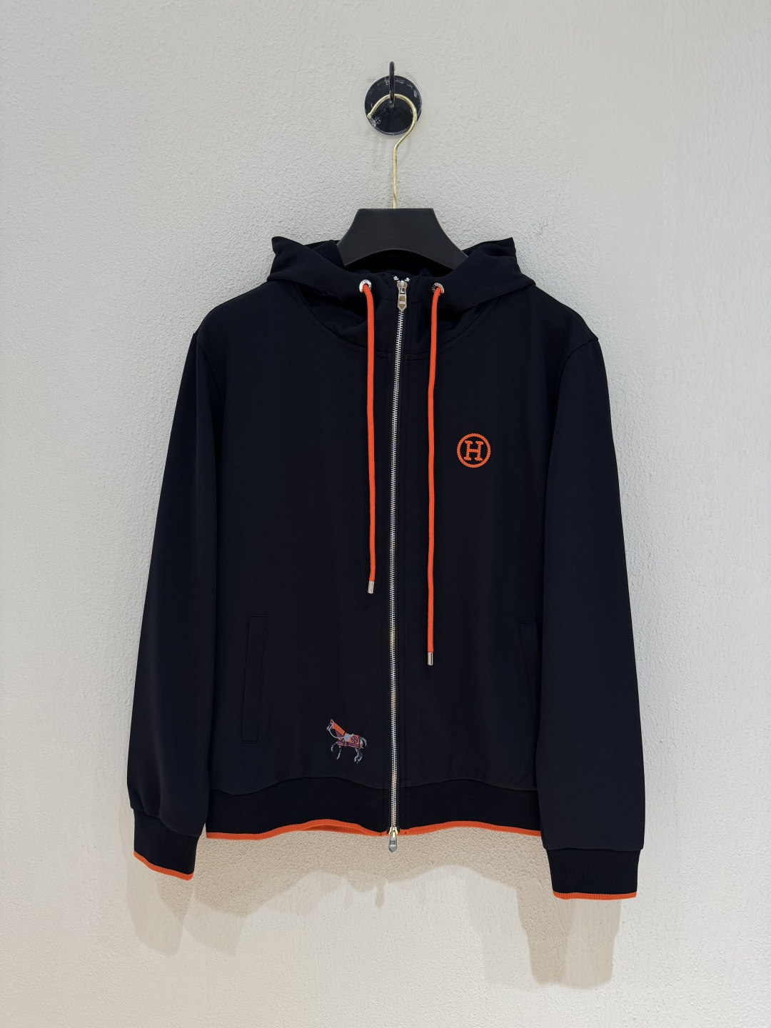 Hermes Men's Navy Blue Hoodie and Joggers Set with Orange Trim 2 cmp i1756599889385 6216 0 1