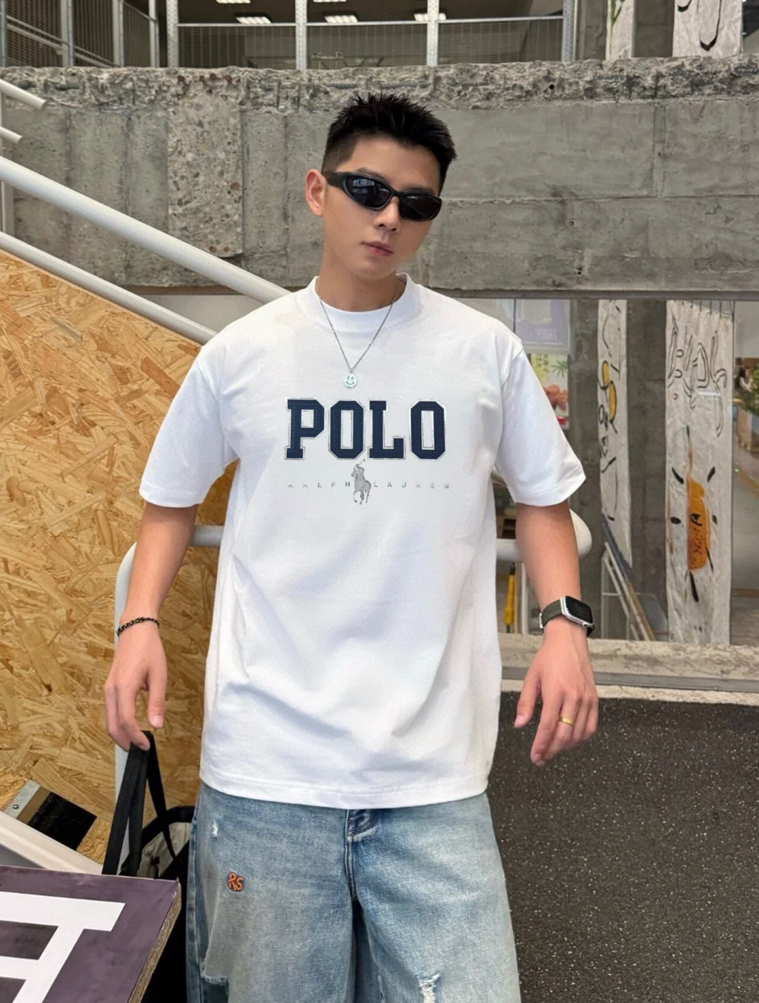 POLO 25FW新款圆领T恤！潮人必备！胸前定制品牌图形烫画工艺.经典G字母Polo设计.减龄搭配.色
