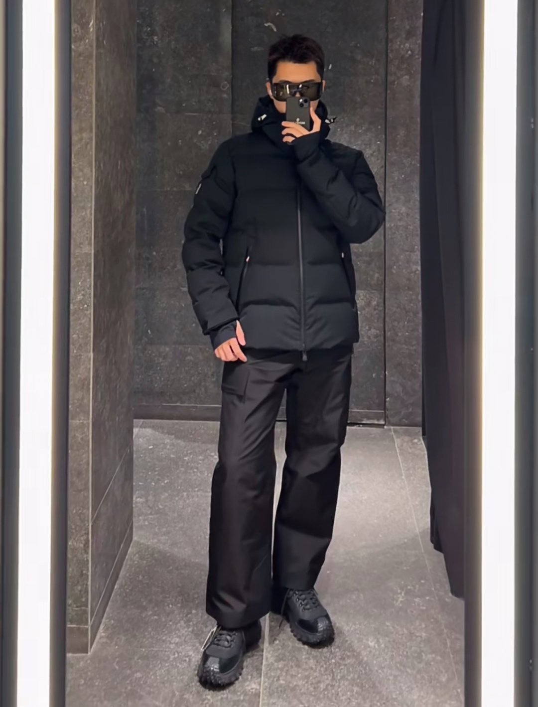 上身效果｜Moncler Montgetech高端男士短款羽绒夹克外套.