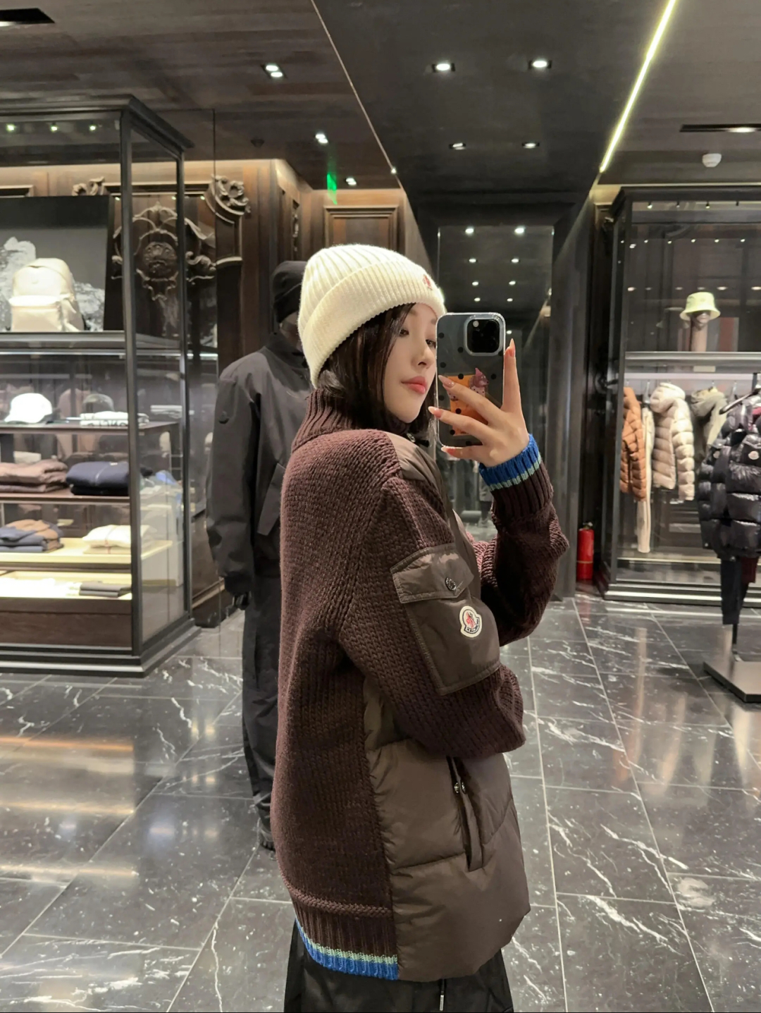 L-4XL（对应1-5码） P320 上身效果｜Mon Cardigan男士羽绒加衬羊毛和羊绒拉链开衫.