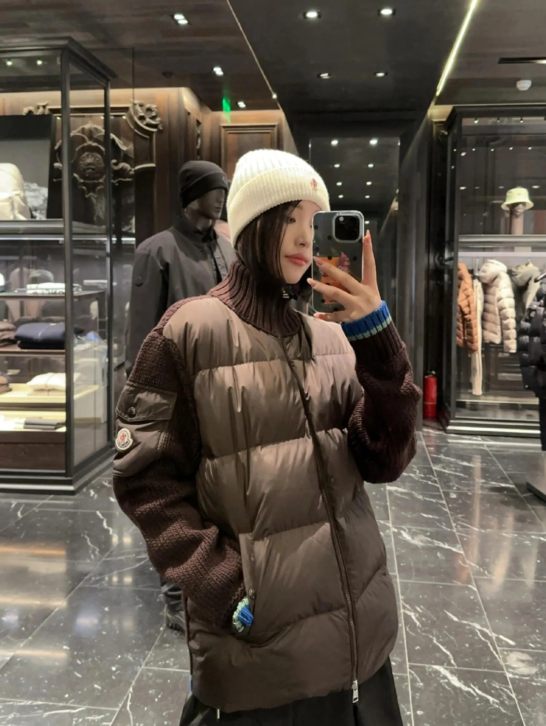 L-4XL（对应1-5码） P320 上身效果｜Mon Cardigan男士羽绒加衬羊毛和羊绒拉链开衫.