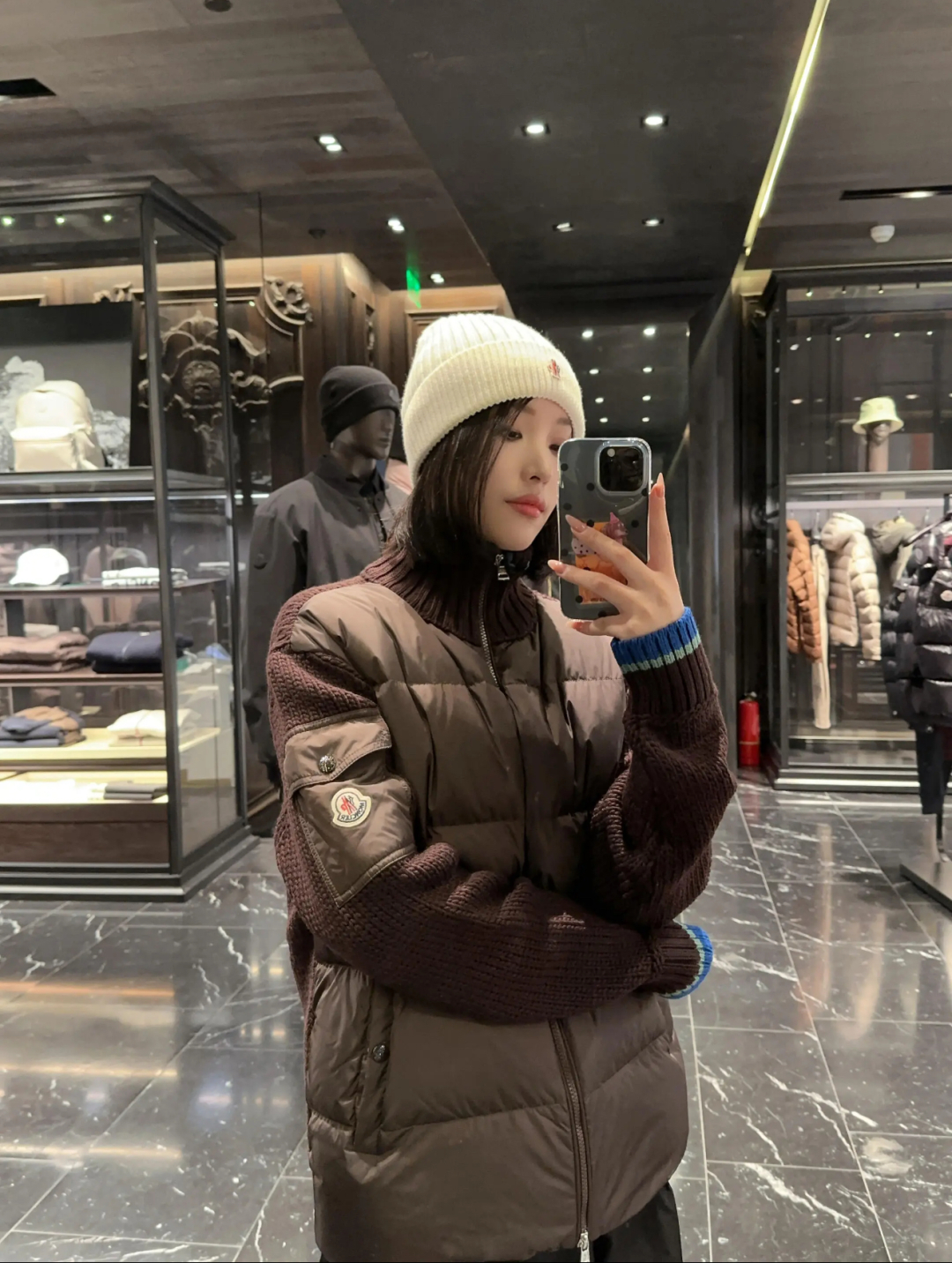 L-4XL（对应1-5码） P320 上身效果｜Mon Cardigan男士羽绒加衬羊毛和羊绒拉链开衫.