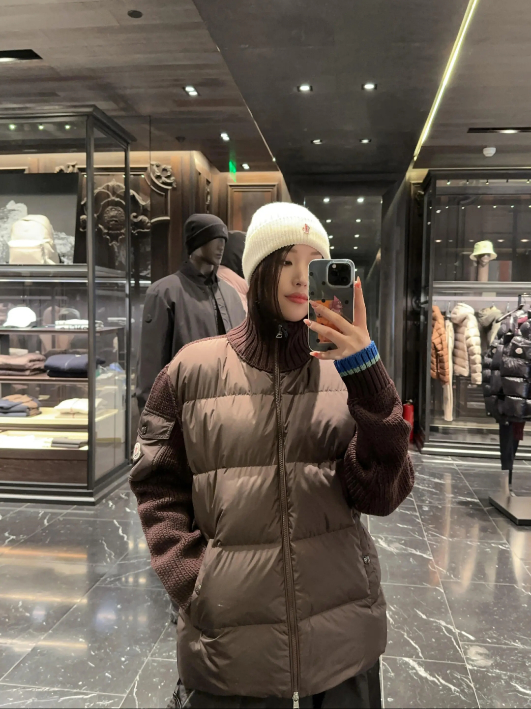 L-4XL（对应1-5码） P320 上身效果｜Mon Cardigan男士羽绒加衬羊毛和羊绒拉链开衫.