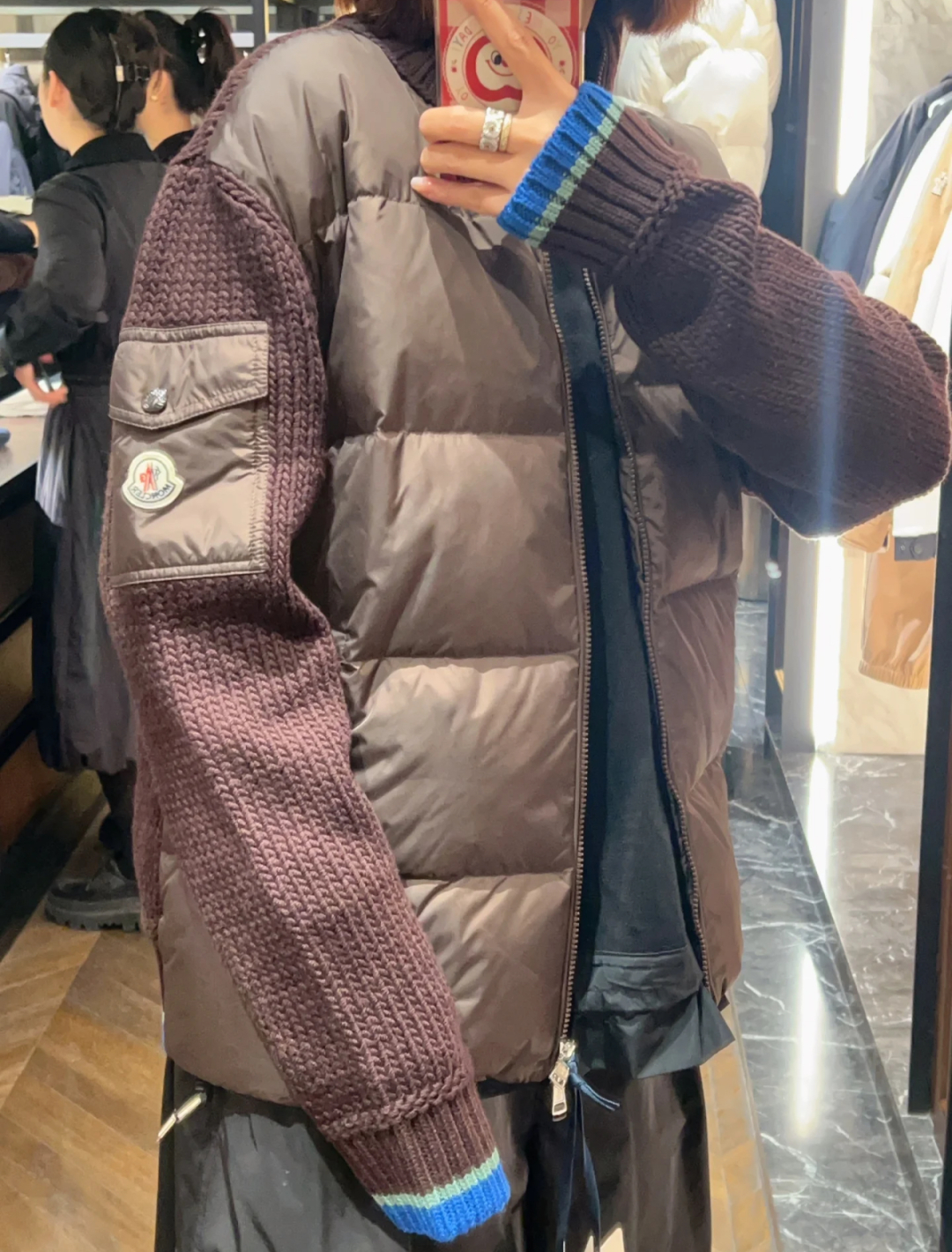 L-4XL（对应1-5码） P320 上身效果｜Mon Cardigan男士羽绒加衬羊毛和羊绒拉链开衫.