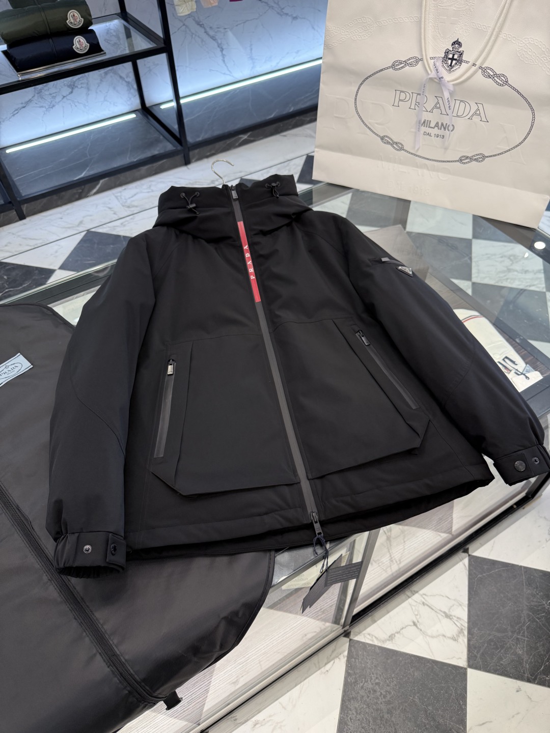Prada Goose Down Padded Jacket Outfits Classic Red Label Lightweight Business 2 cmp i1759083637883 70 0 0