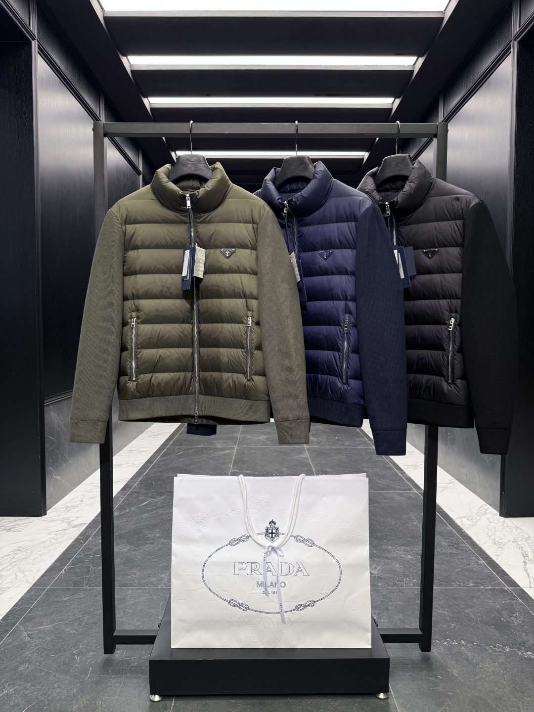 Prada Quilted Front Zip Jacket