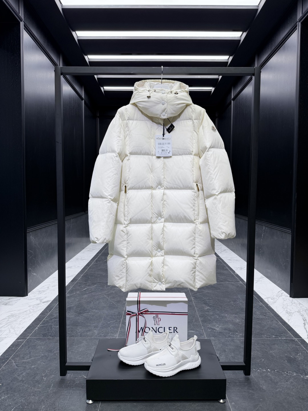 White Hooded Puffer Coat
