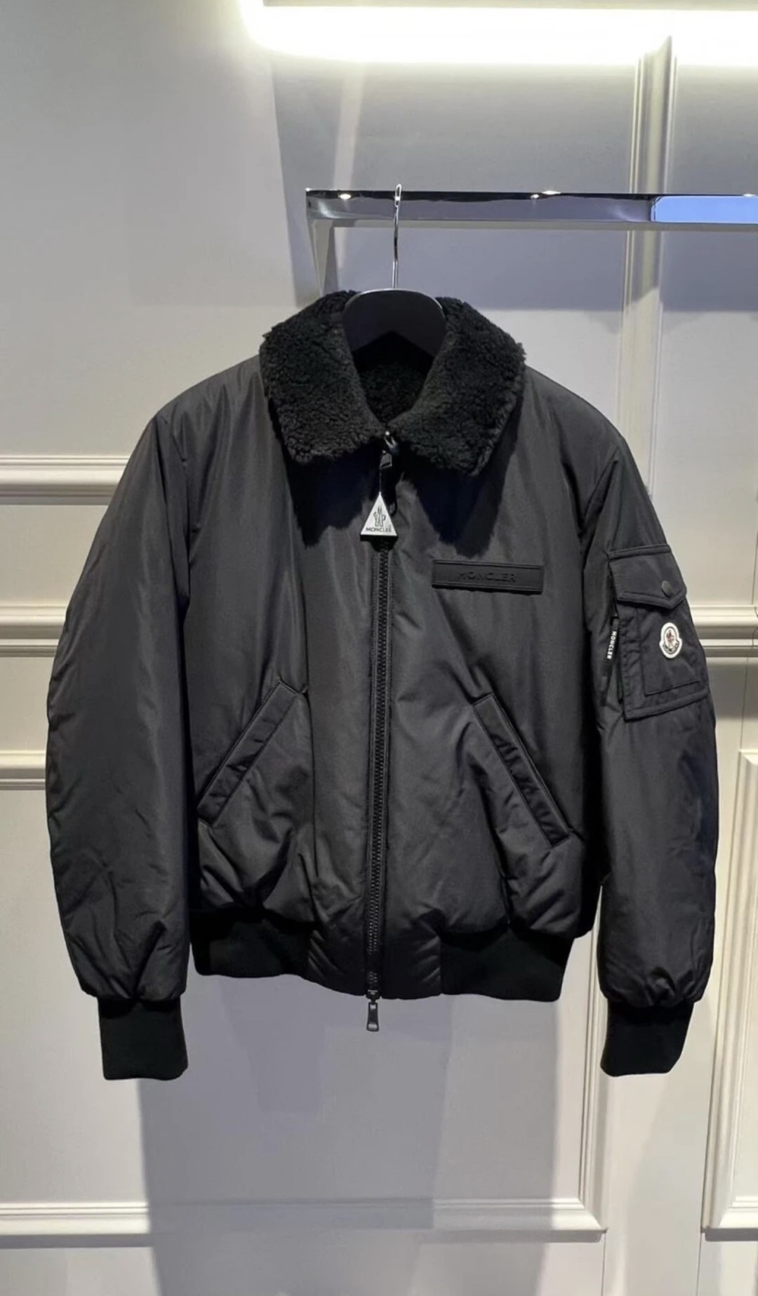 Moncler Maulevrier男士双面泰迪绒飞行员羽绒夹克外套.两面穿搭.柜台实拍参考.