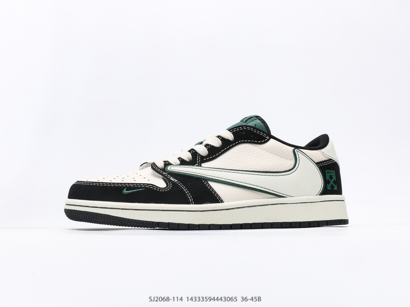 F 270 Jordan Fragment X Travis Scott X Off Air Jordan 1 El par de zapatos con marca de la trilogía baja está hecho de todo el cuero Litchi, la cintura está combinada con «gancho invertido» blanco, y luego el logotipo icónico de Travis Scott está decorada. es el color principal, que mejora el estilo de diseño blanco, azul y negro con diseño de fragmentos. 40.5.5.5 41 42 42.5 43 44 45 Número de artículo: SJ2068 114#143335944443065