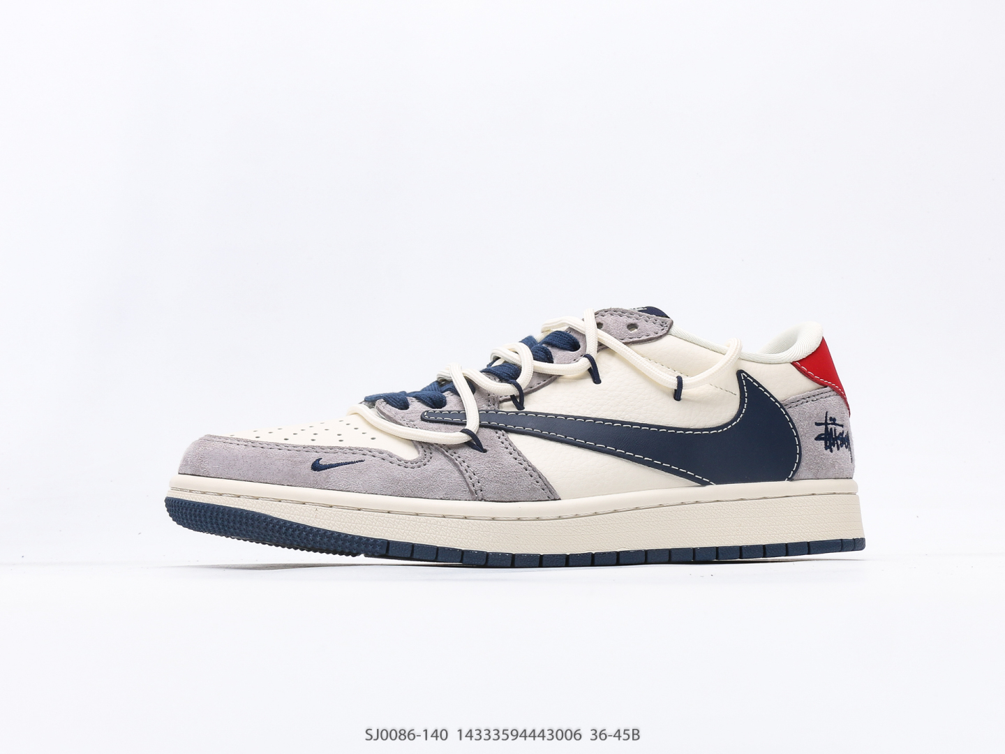 F 290 Jordan Fragment X Travis Scott X Off Air Jordan 1 Un par de zapatos de marca de tres partes bajas está hecho de cuero litchi completo, la cintura está combinada con «gancho invertido» blanco, y luego el logo icónico de Travis Scott está decorado. El azul es el color principal, que mejora el estilo de diseño blanco, azul y negro con diseño de fragmentos. 38.5 39 40.5.5.5 41 42 42.5 43 44 45 Número de artículo: SJ0086-140#14333594443006