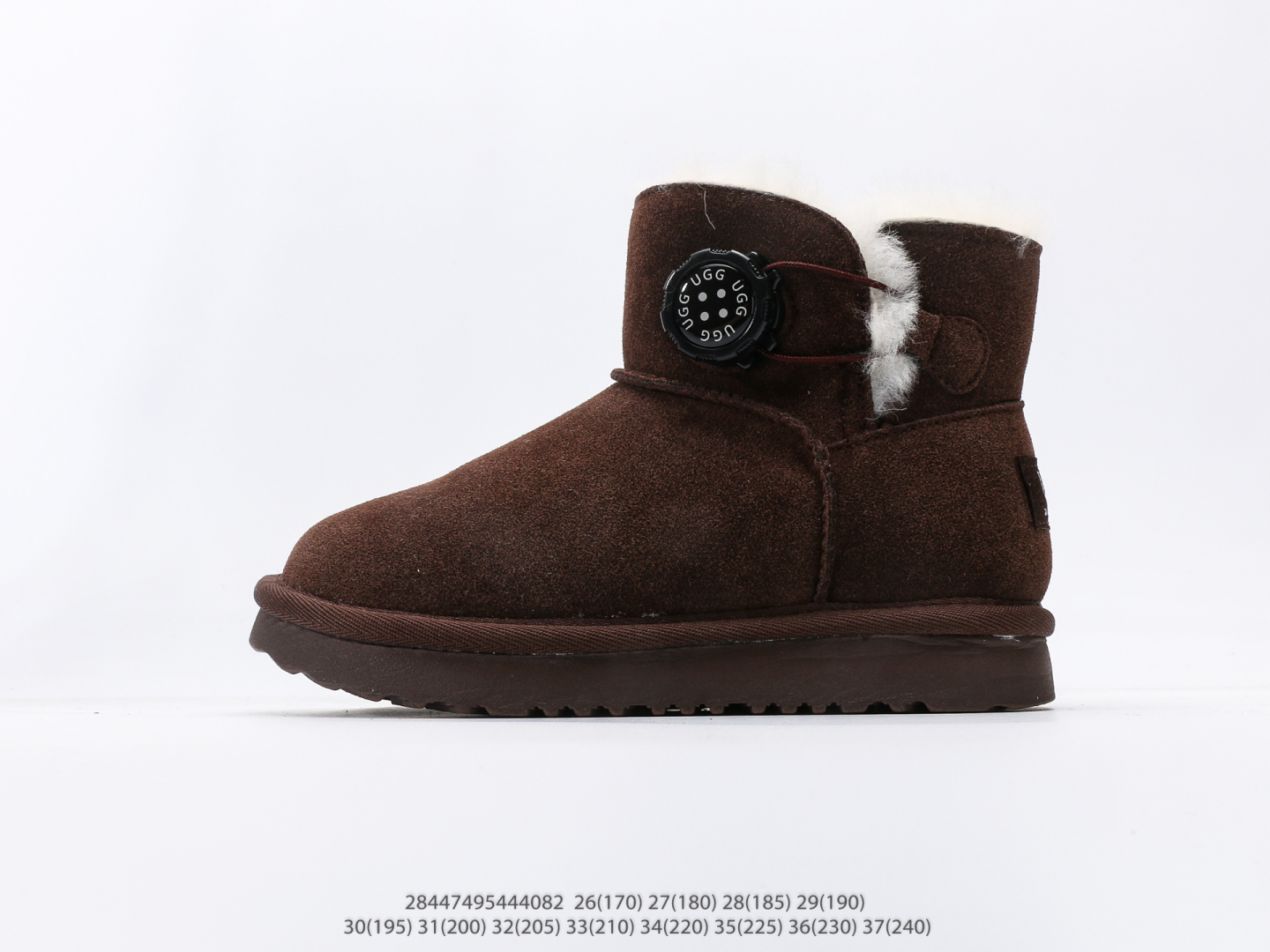 童鞋 UGG Tasman 冬季女士厚底雪地靴 注意：图下方显示为实际脚长，单位毫米[手工测量，可能存在5毫米左右的误差] #28447495444082-选品中心