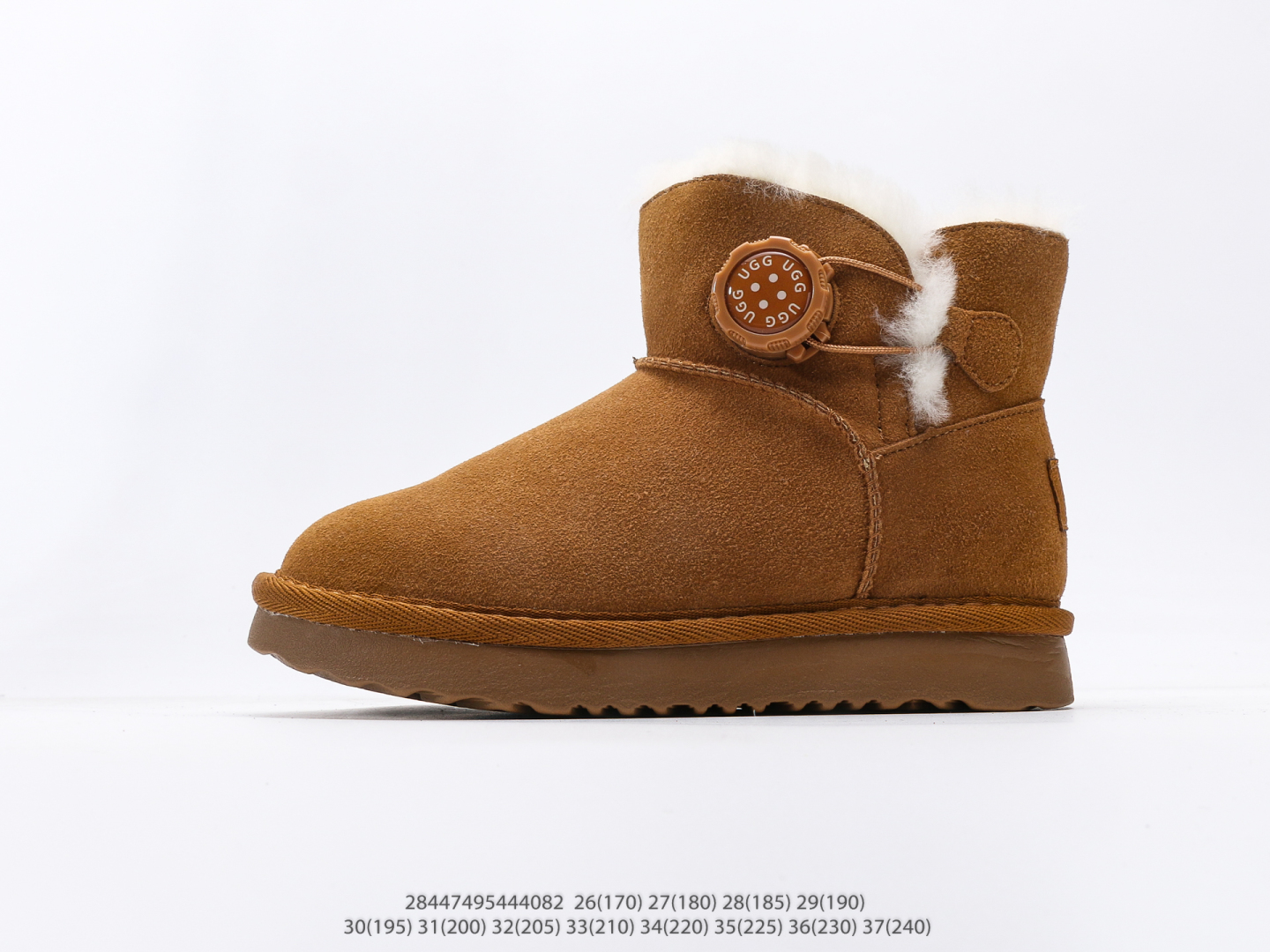 童鞋 UGG Tasman 冬季女士厚底雪地靴 注意：图下方显示为实际脚长，单位毫米[手工测量，可能存在5毫米左右的误差] #28447495444082-选品中心