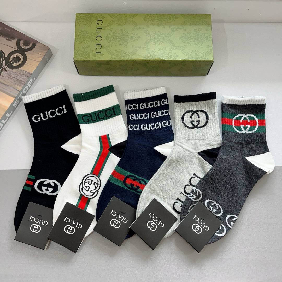 NO:299247,Packaging (5 pairs per box) Gucci Gucci New men's mid-tube socks, pure cotton fabric, a must-have for trendy people, popular classic double G, personalized and fashionable versatile style, you deserve socks, stockings, socks, gucci, socks19860909配包装（一盒5双） Gucci 古奇 新款男士中筒袜子,纯棉面料,潮人必备 ,爆款经典双G,个性时尚百搭款,你值得拥有哦袜子,丝袜,袜子,gucci,socks,accessory