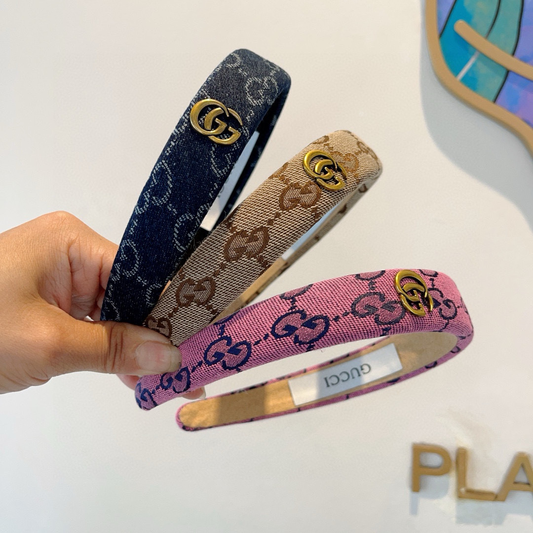 配包装
Gucci古奇 官方经典新款双G发箍，女神必备单品，非常百搭，时尚潮流