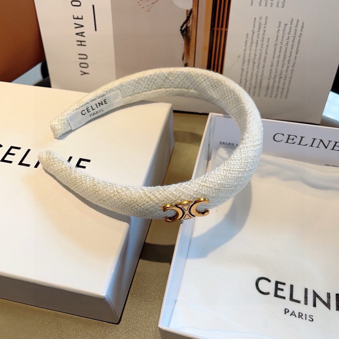 配包装
CELINE（赛琳）韩版新品小清新字母发箍，佩戴舒适无压力，造型搭配必备！时尚外出百搭款发饰！