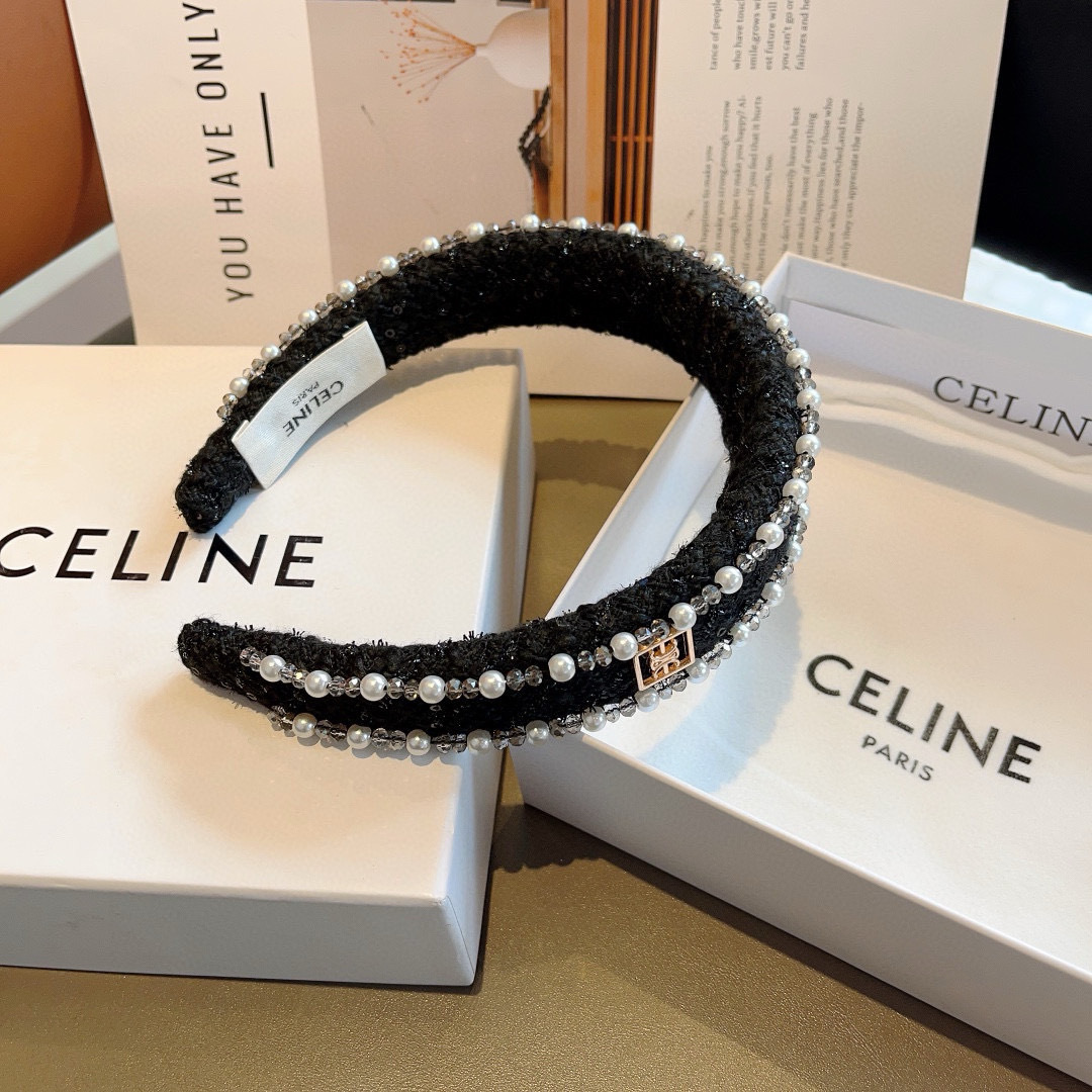 配包装
CELINE（赛琳）韩国新品小清新珍珠发箍，佩戴舒适无压力，造型搭配必备！时尚外出百搭款发饰！