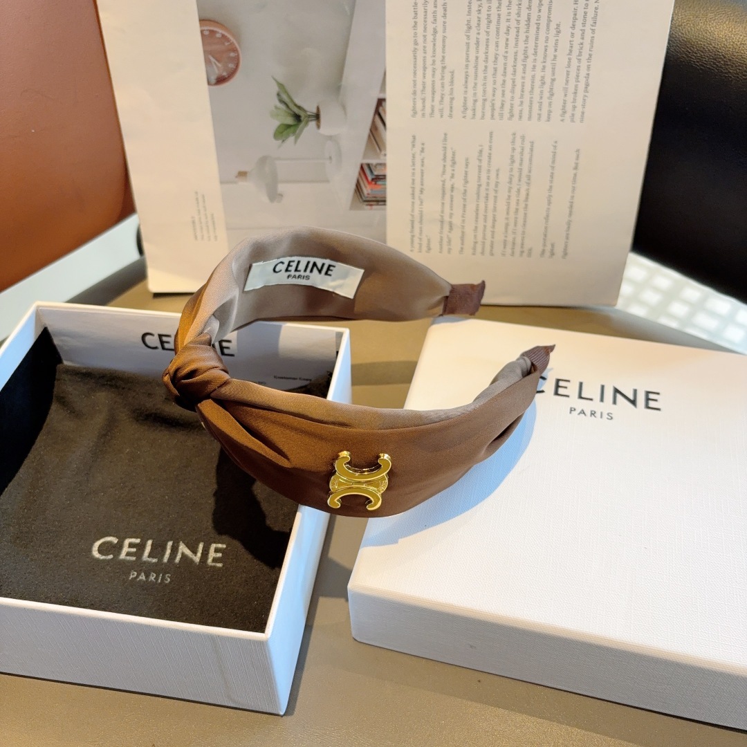 配包装
CELINE（赛琳）新品网红同款发箍，佩戴舒适无压力，造型搭配必备！时尚外出百搭款发饰！