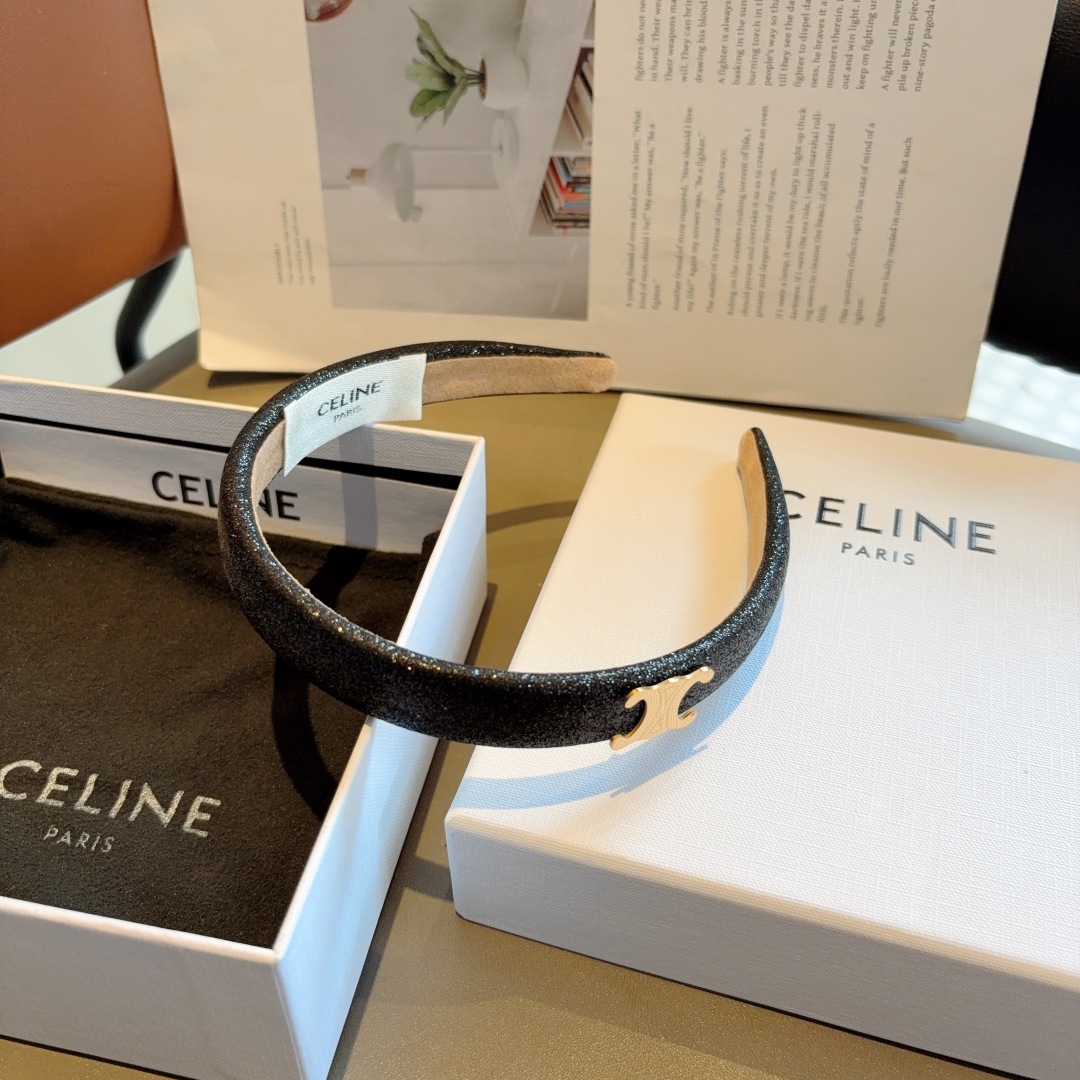 配包装
CELINE（赛琳）时尚网红新款发箍，夏天宽边显脸小头箍 佩戴舒适无压力，高级感外出非常时尚百搭