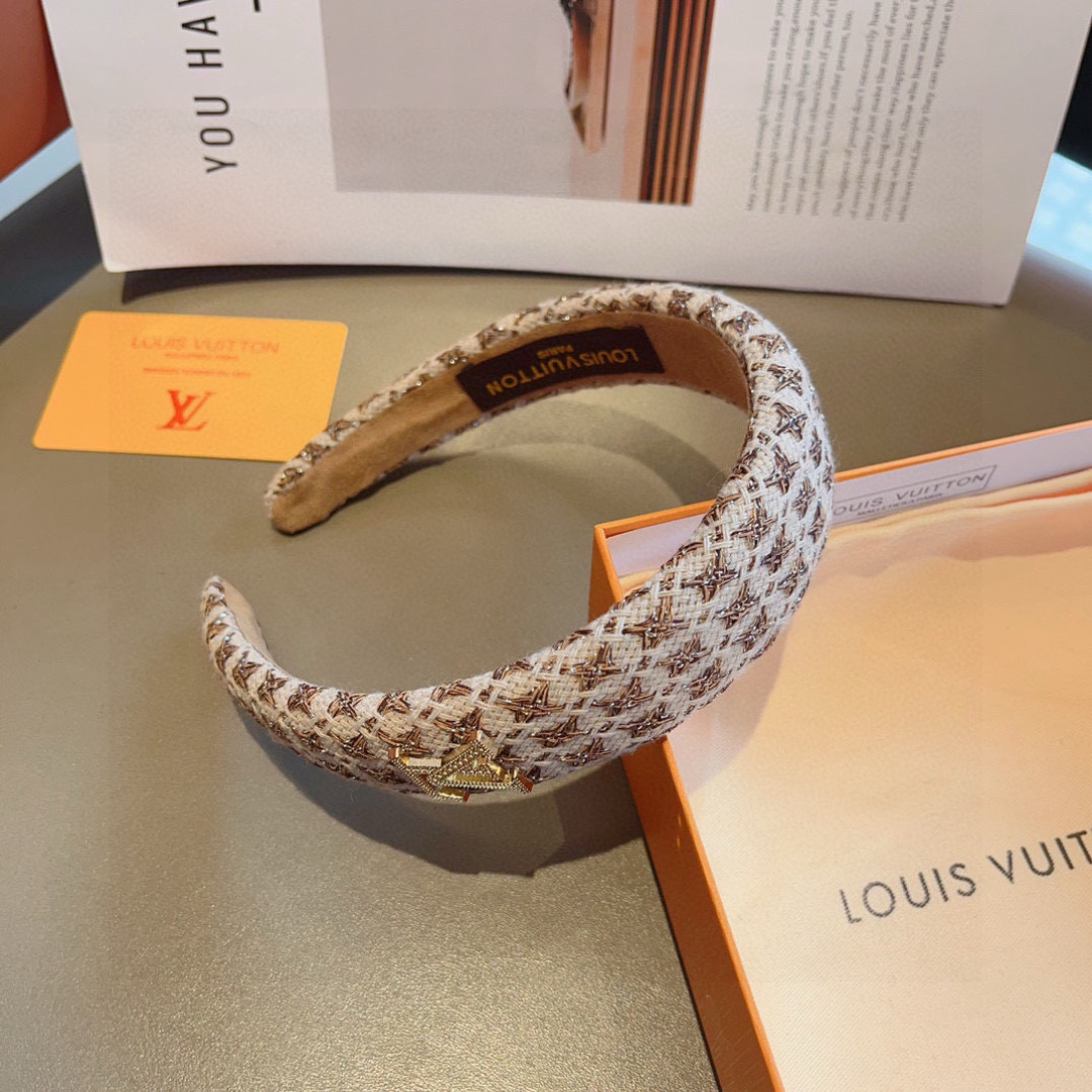 配包装
LV 路易威登 火爆新款韩版布艺格子发箍，时尚头箍，网红最新款来袭💕时尚百搭，女神必入！