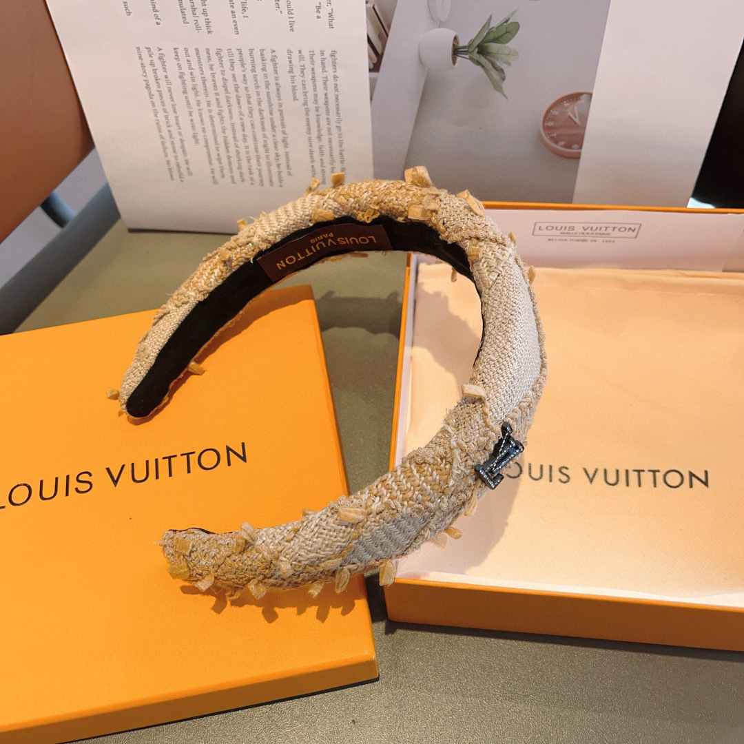 配包装
LV 路易威登 火爆新款韩版布艺格子发箍，时尚头箍，网红最新款来袭💕时尚百搭，女神必入！
