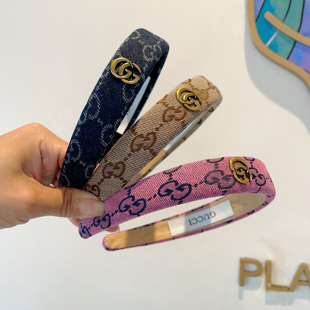 配包装
Gucci古奇 官方经典新款双G发箍，女神必备单品，非常百搭，时尚潮流