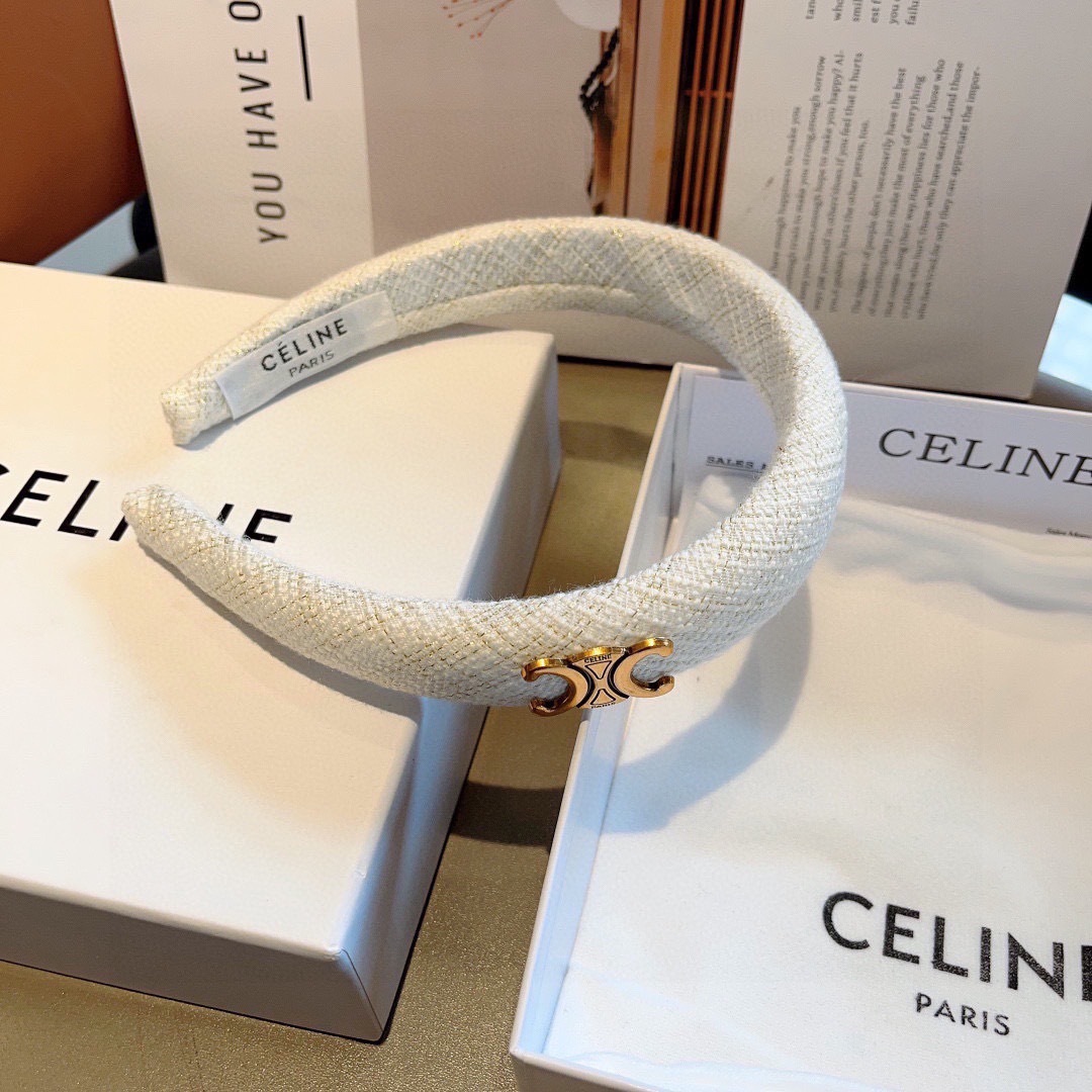 配包装
CELINE（赛琳）韩版新品小清新字母发箍，佩戴舒适无压力，造型搭配必备！时尚外出百搭款发饰！