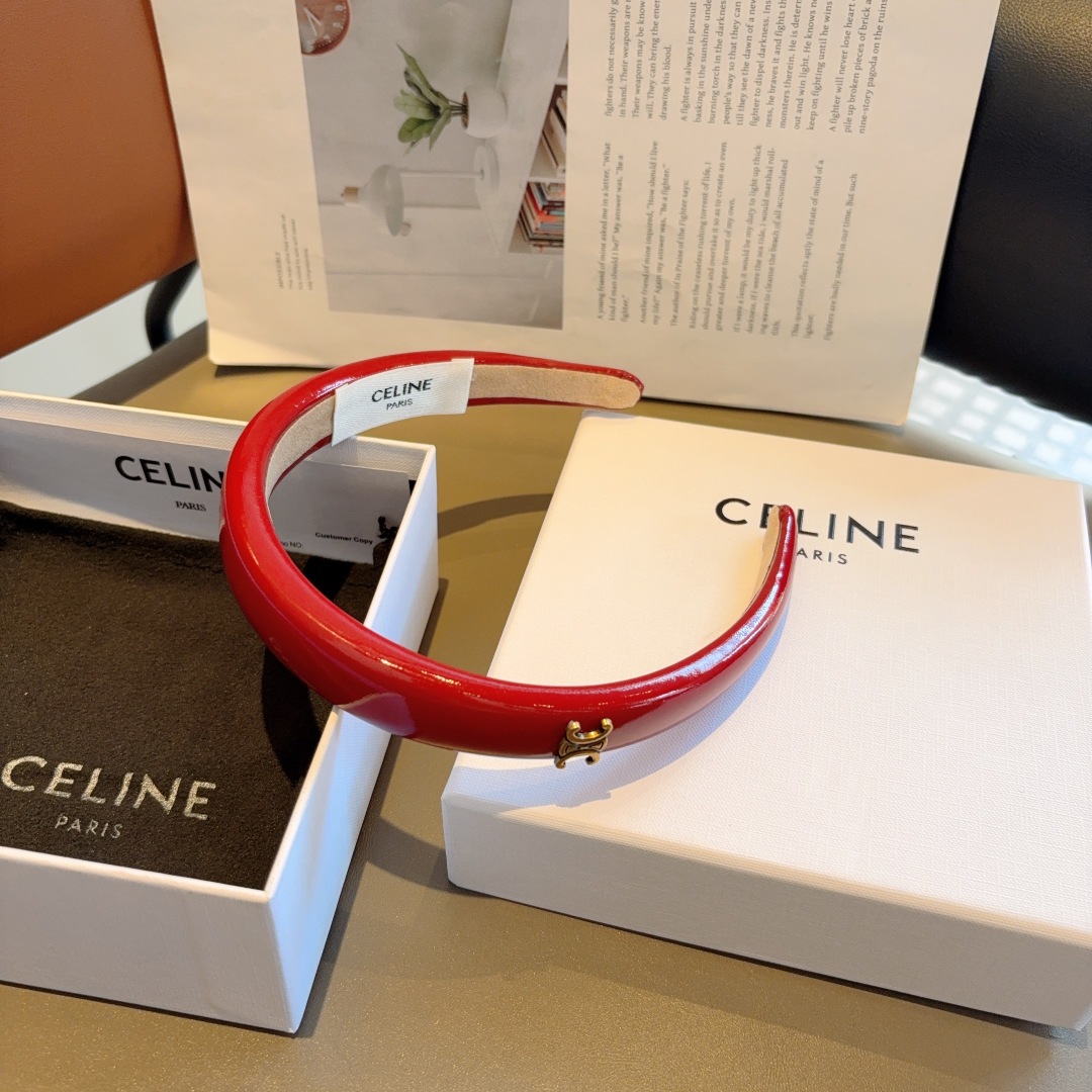 配包装
CELINE（赛琳）韩版新品漆皮发箍，佩戴舒适无压力，造型搭配必备！时尚外出百搭款发饰！