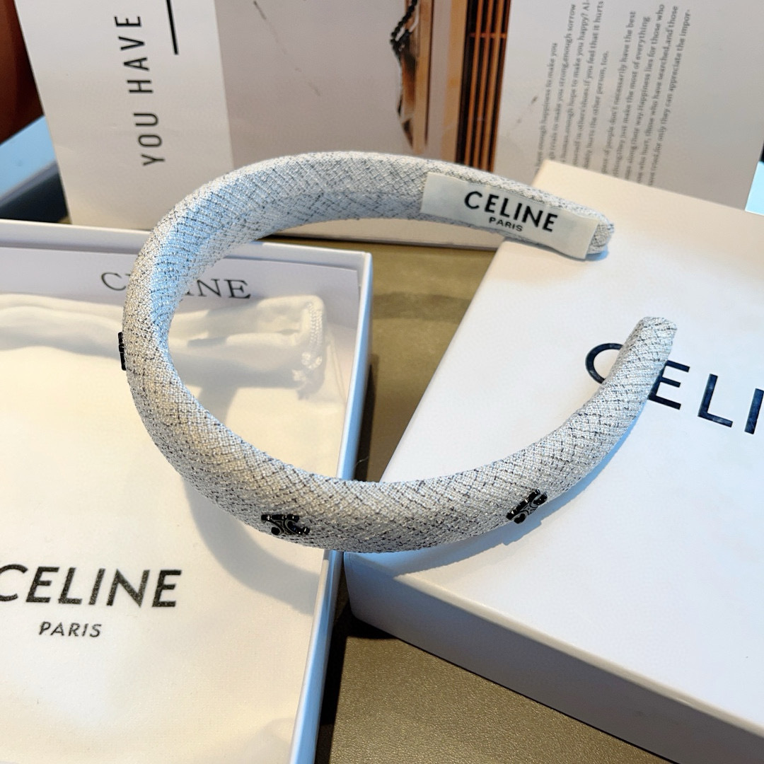 配包装
CELINE（赛琳）新品网红同款发箍，佩戴舒适无压力，造型搭配必备！时尚外出百搭款发饰！